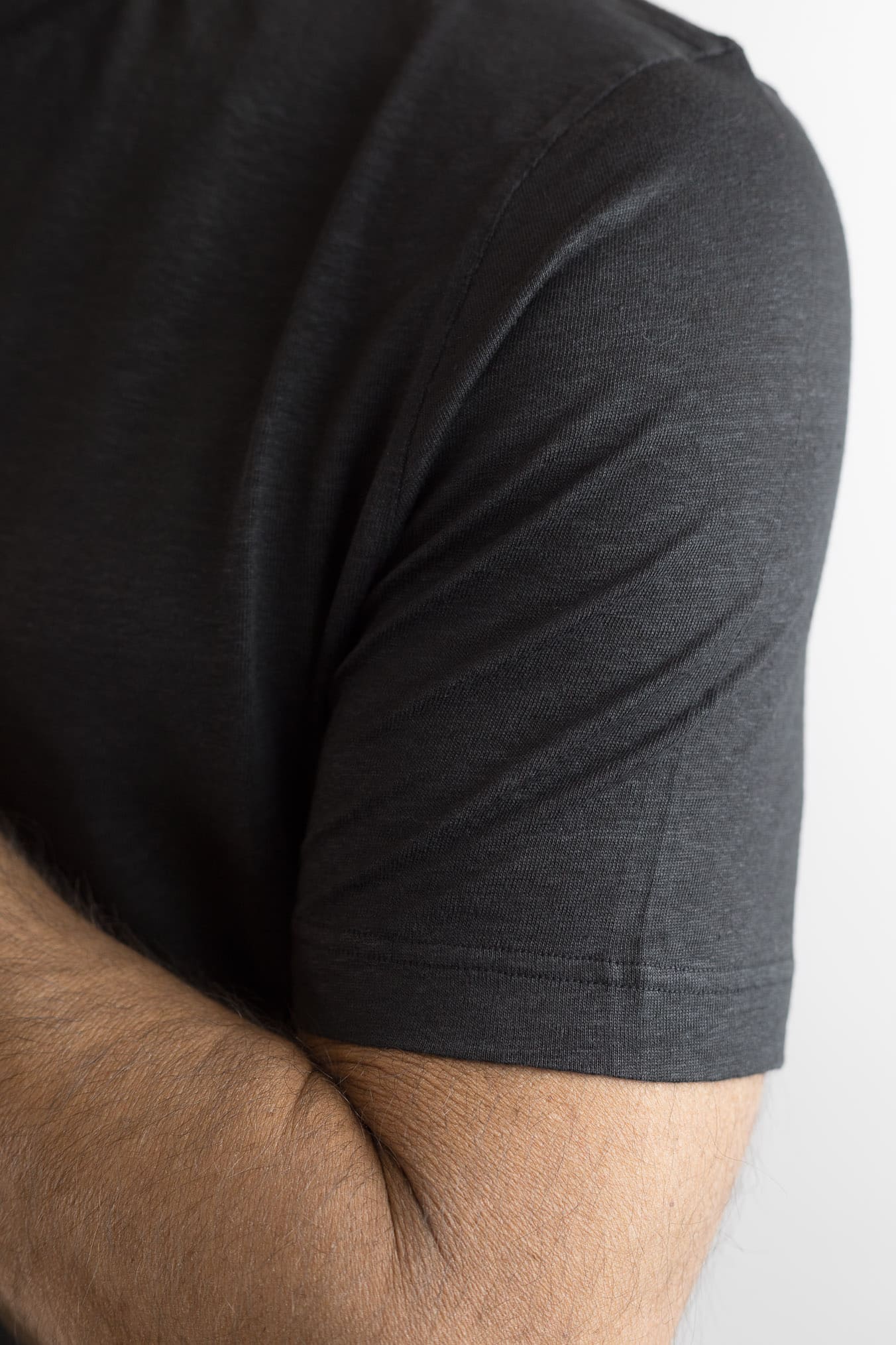 GUARINO T-Shirt Jersey Lino Nero