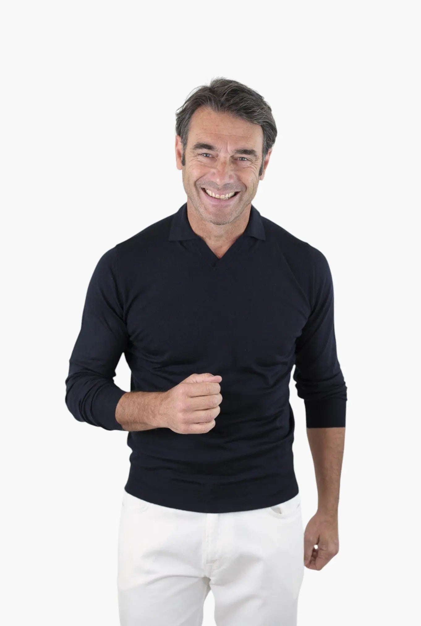 GUARINO Polo Wish Loro Piana Blu
