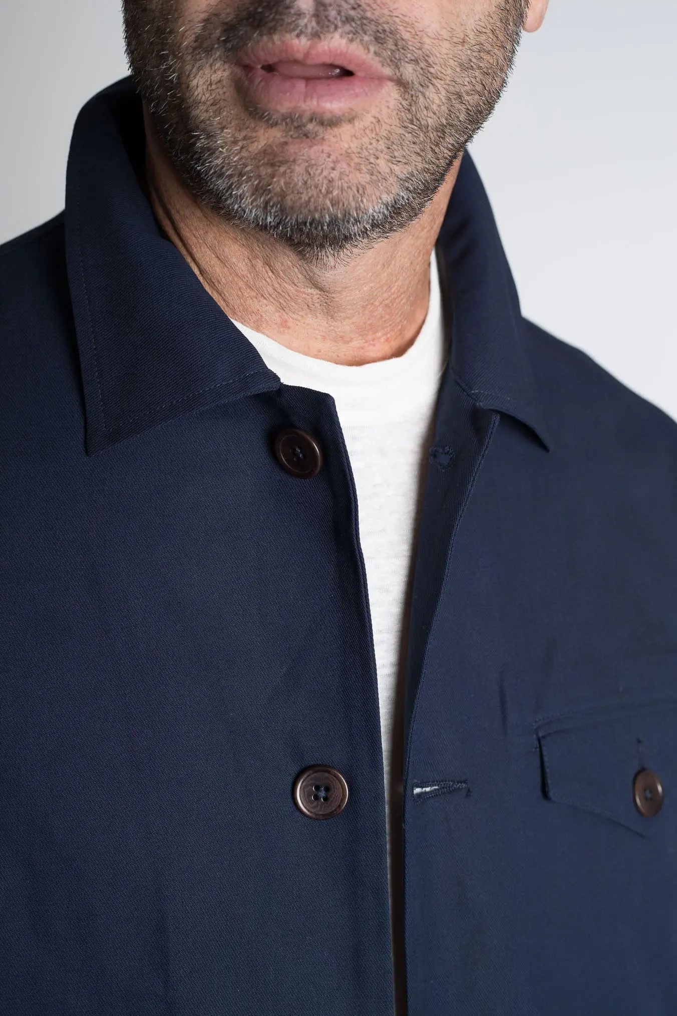 HINDUSTRIE Overshirt Cotone Crepe Blu Navy
