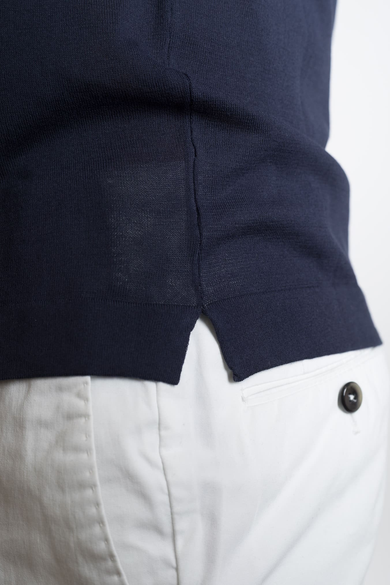 HINDUSTRIE T-Shirt Cotone Crepe Blu Navy