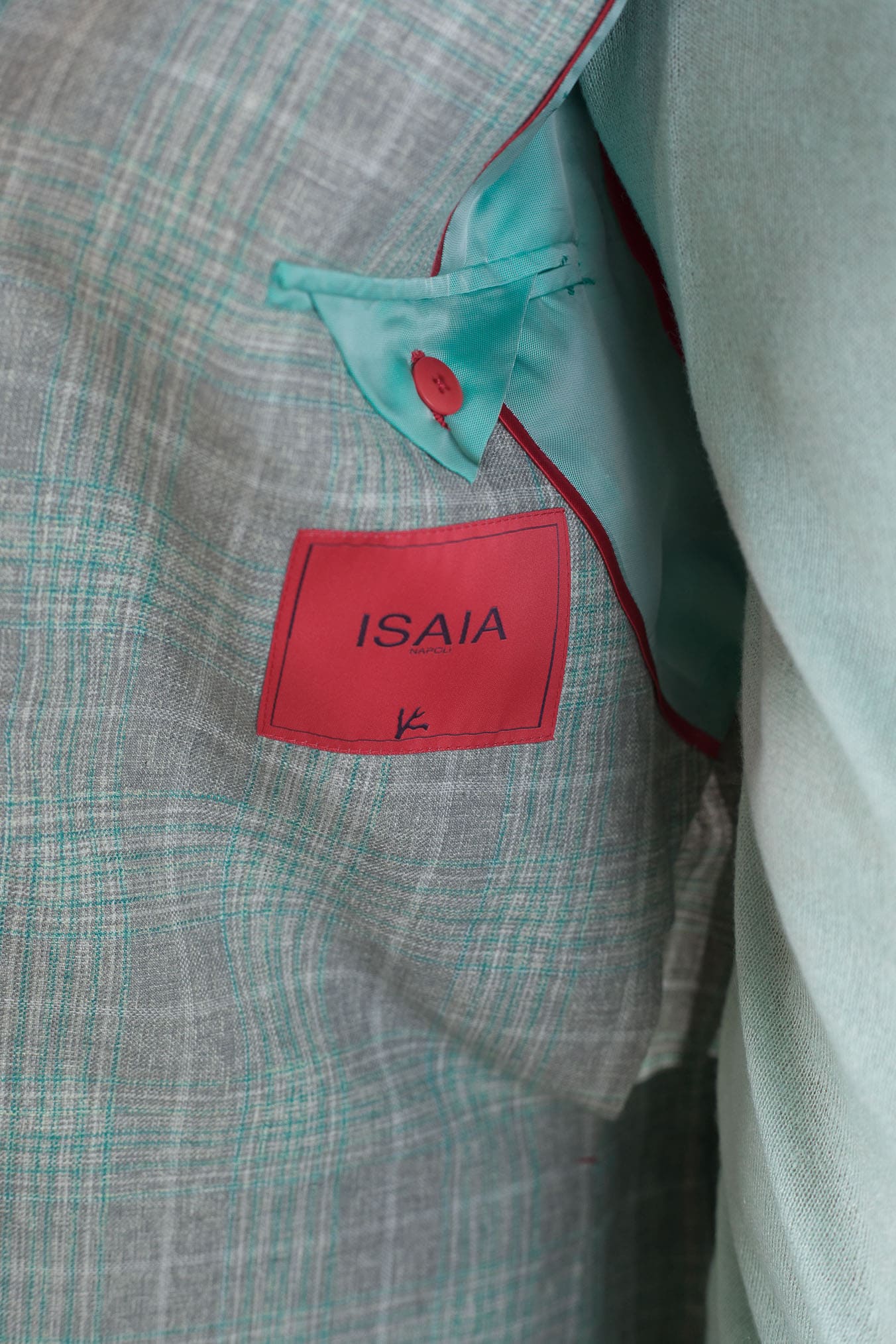 Giacca Principe di Galles Verde Isaia - Guarino Store