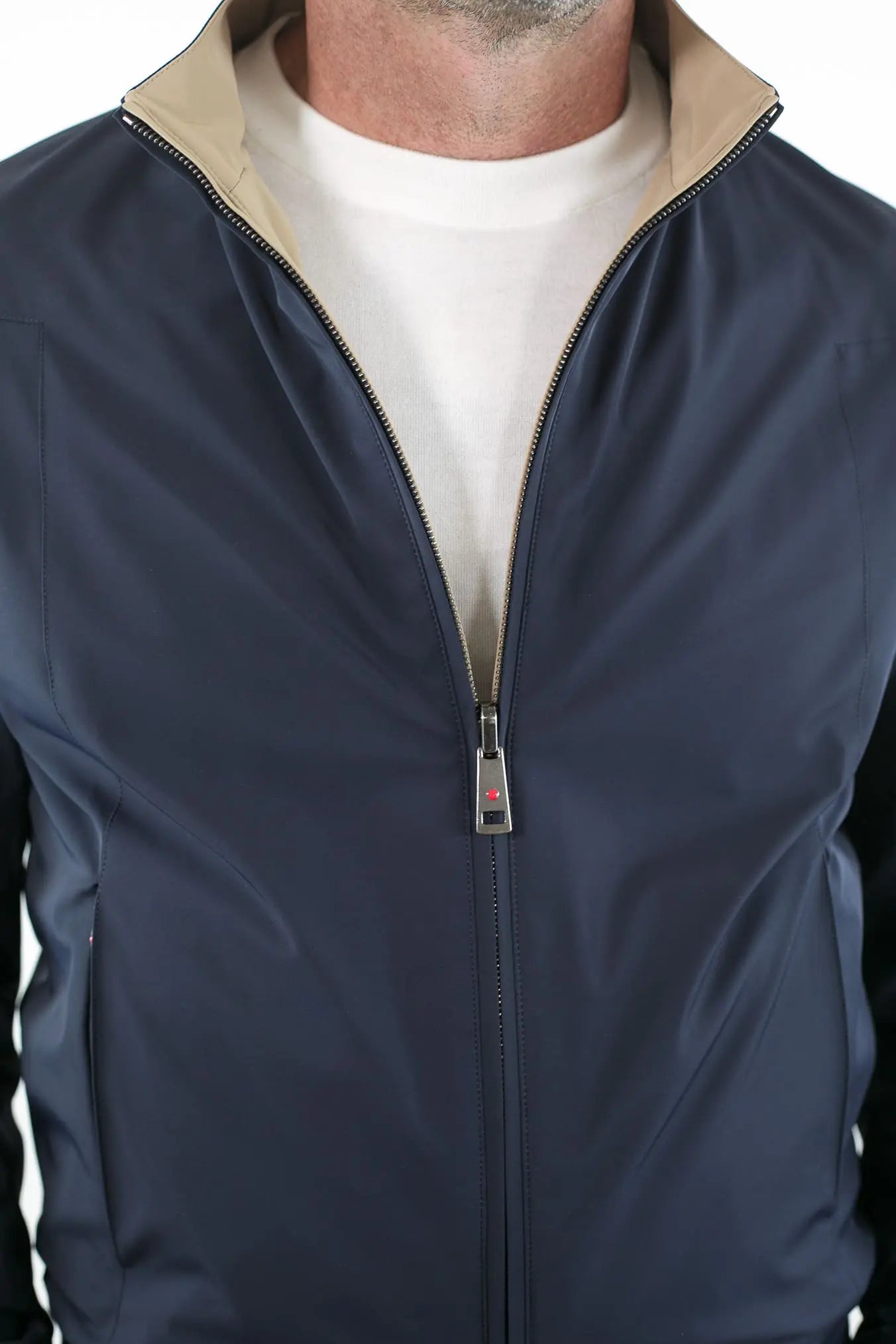 Giubbino Reversibile Bicolore Blu e Beige - Guarino Store