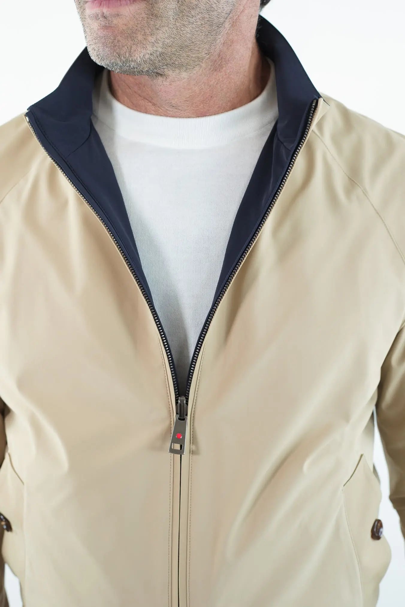 Giubbino Reversibile Bicolore Blu e Beige - Guarino Store