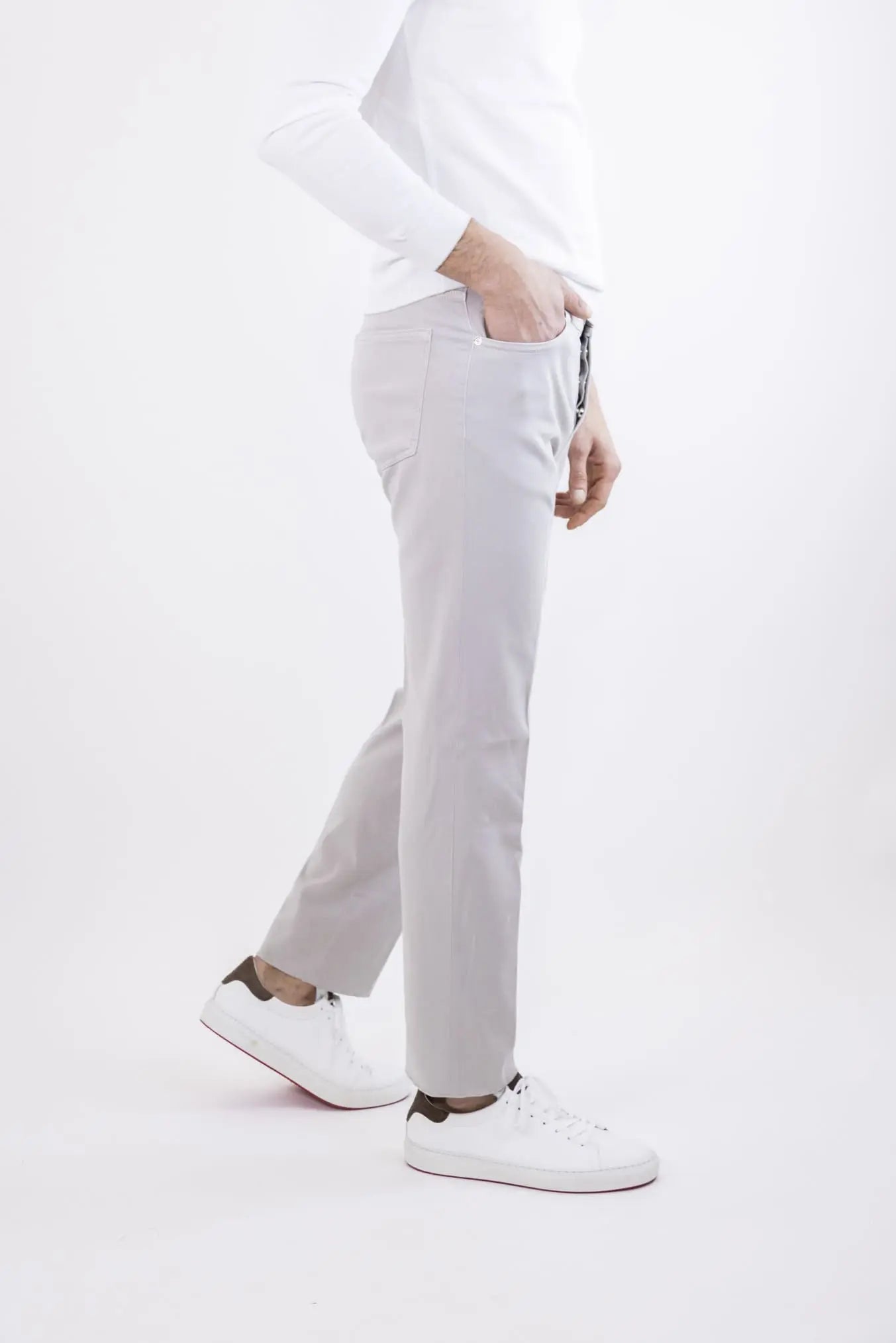 KITON Pantaloni 5 Tasche Tortora