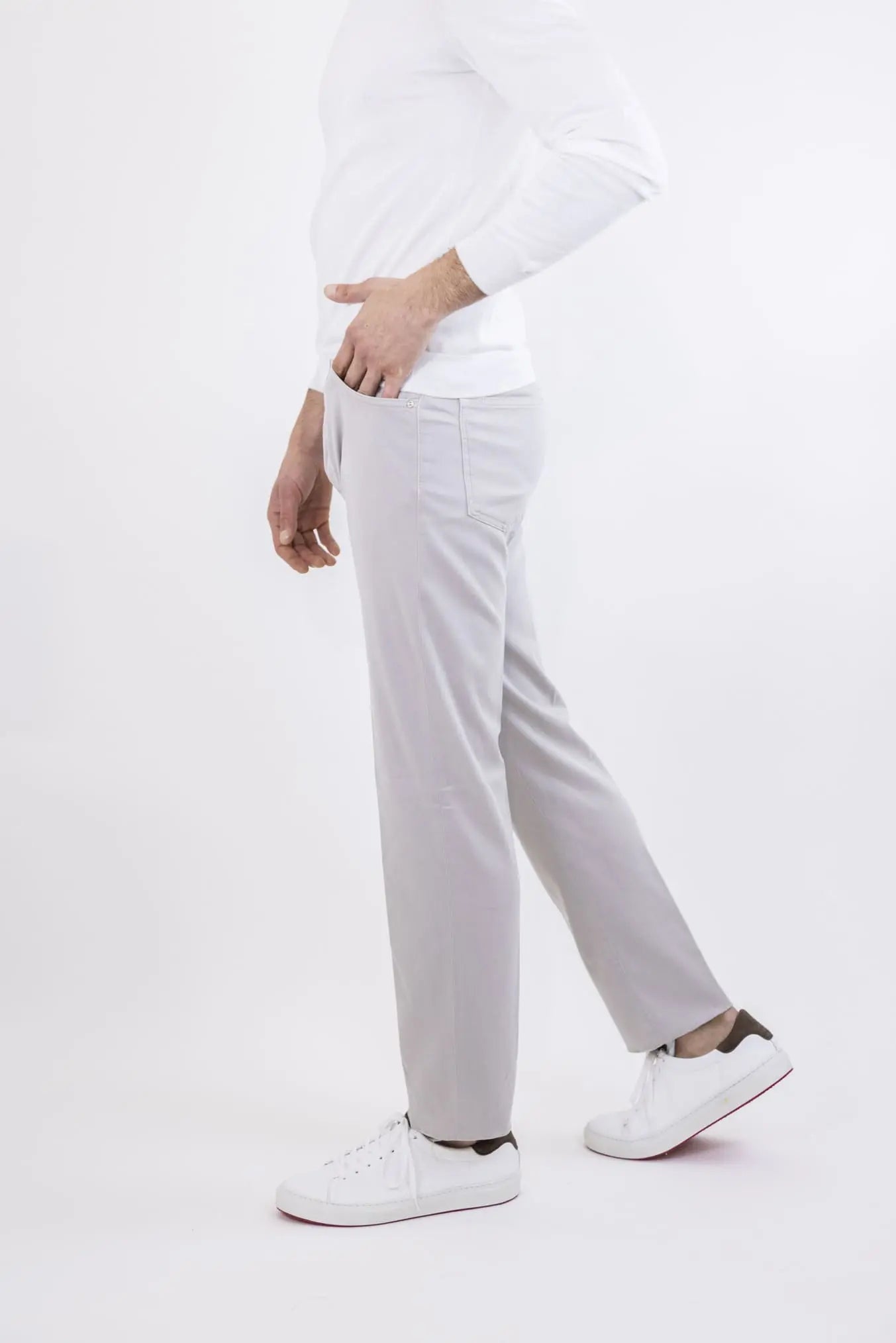 KITON Pantaloni 5 Tasche Tortora