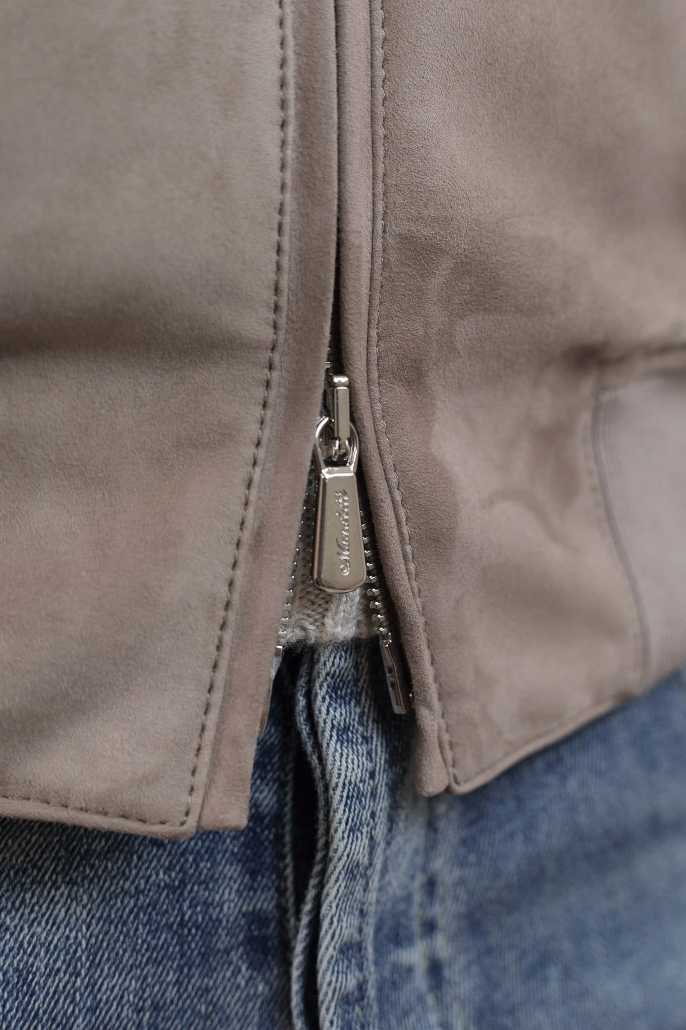 MANDELLI Gilet Suede Beige