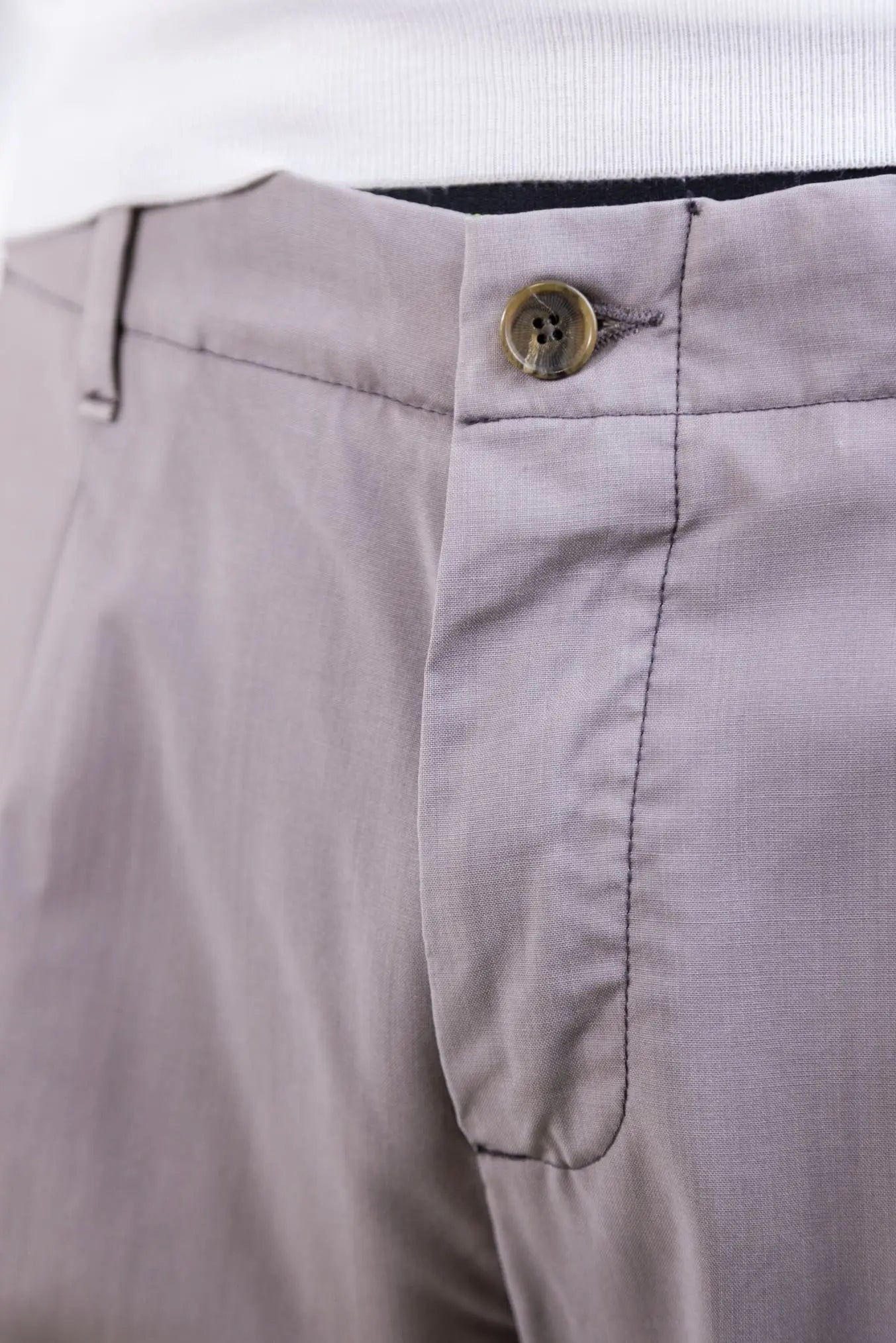Pantaloni Fresco Lana con Pinces Tortora - Guarino Store