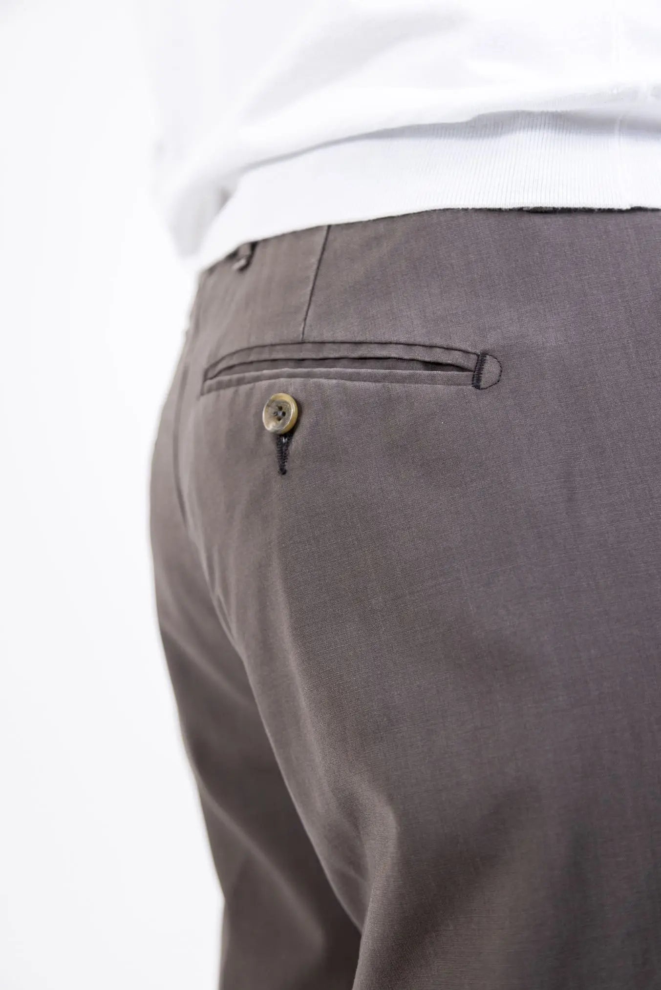 Pantaloni Fresco Lana con Pinces Testa di Moro - Guarino Store