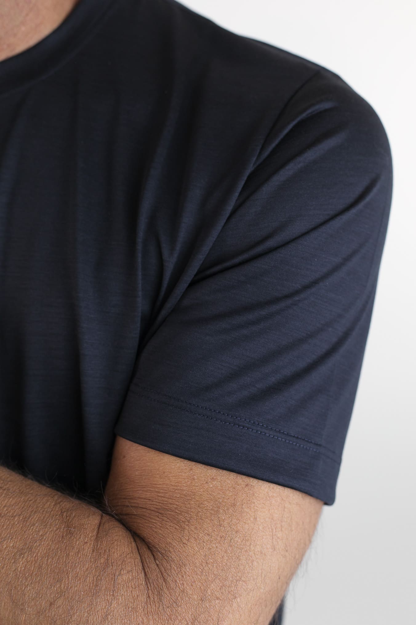 PESCAROLO T-Shirt James Jersey Lana Blu Scuro