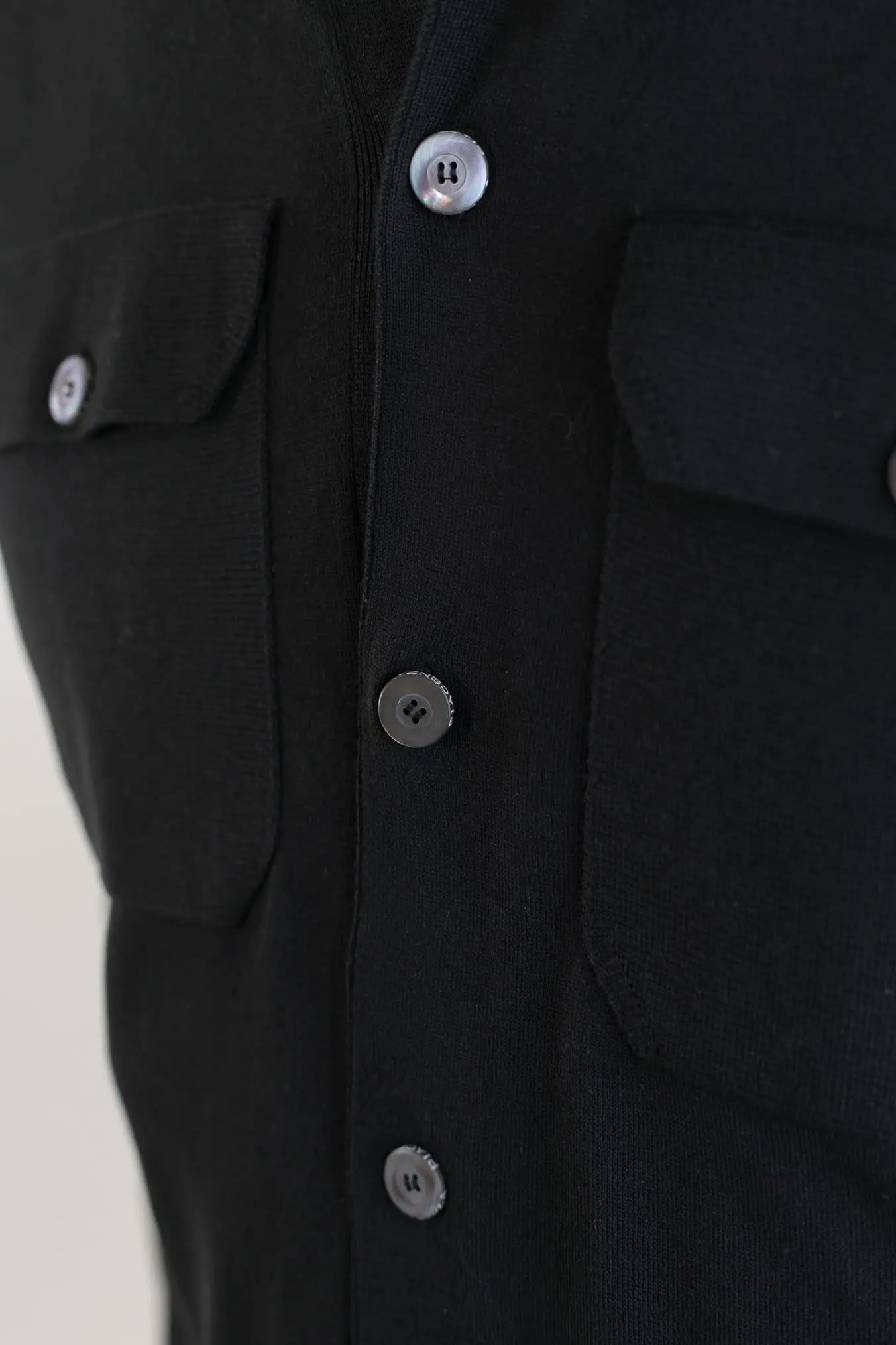PIACENZA Camicia Jersey Seta Cotone Nero