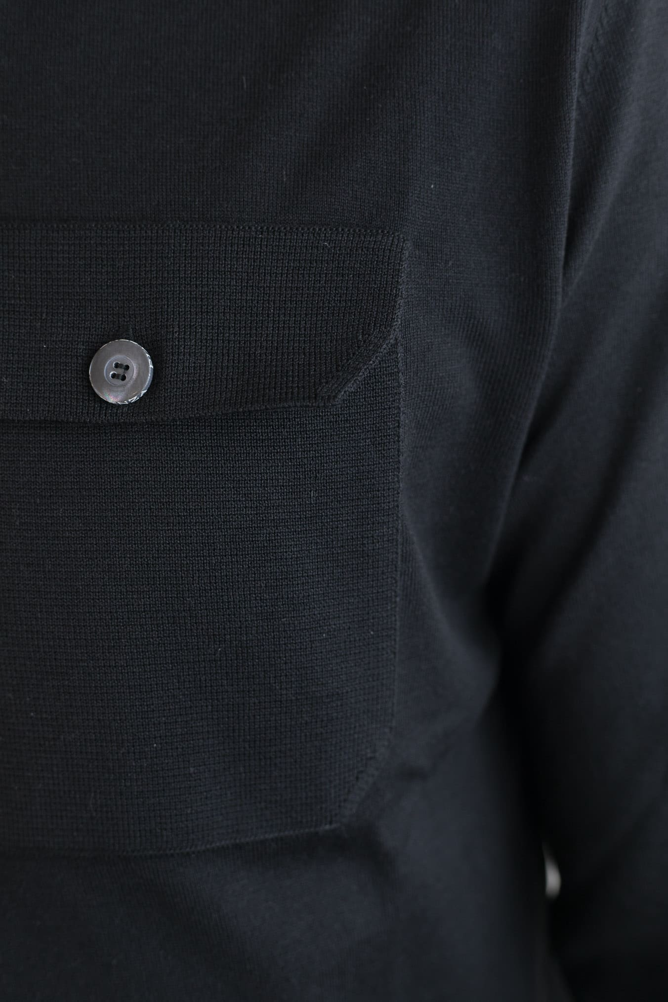 PIACENZA Camicia Jersey Seta Cotone Nero