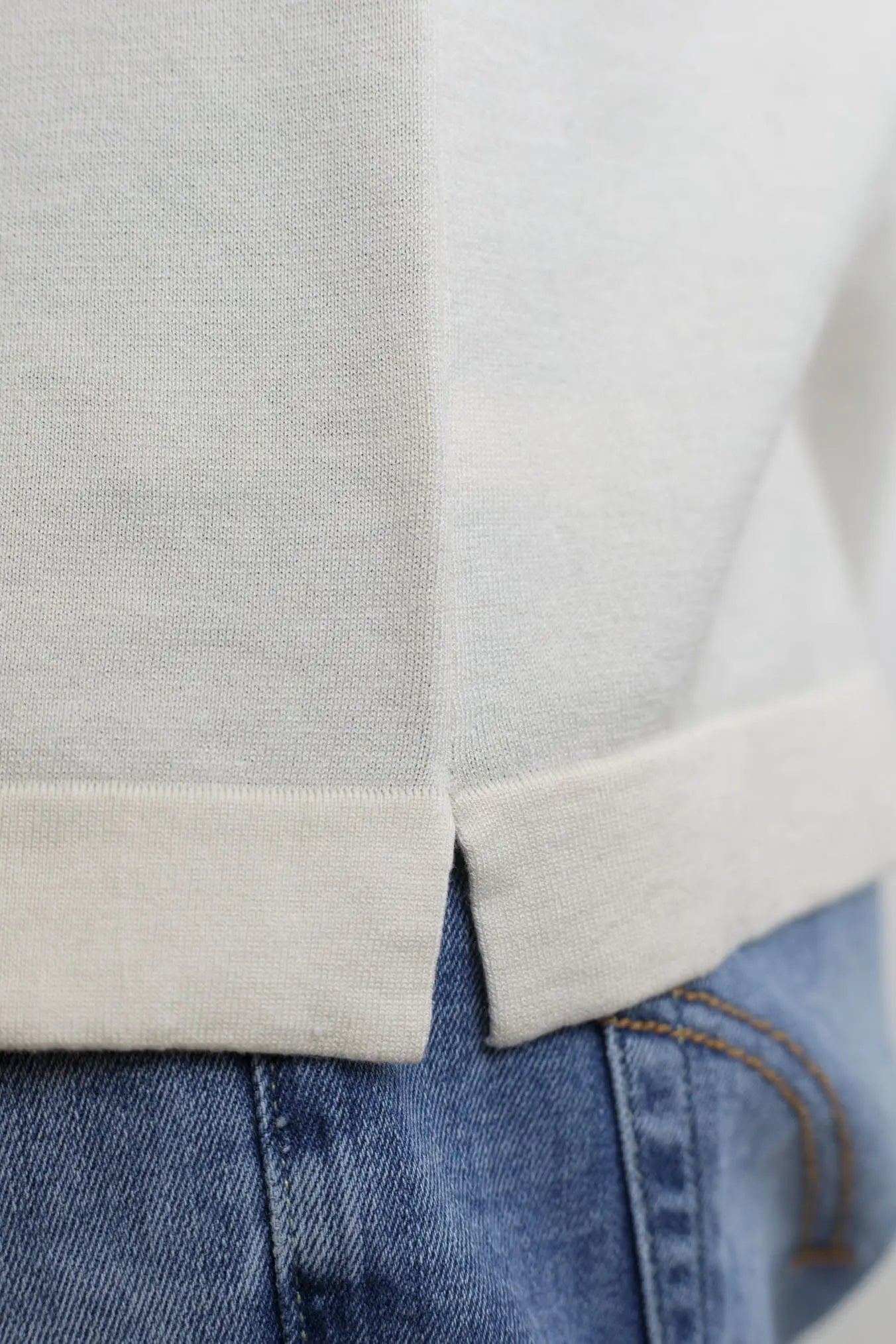 PIACENZA Camicia Jersey Seta Cotone Burro