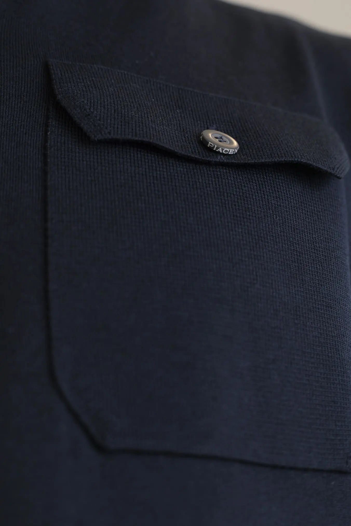 PIACENZA Camicia Jersey Seta Cotone Blu