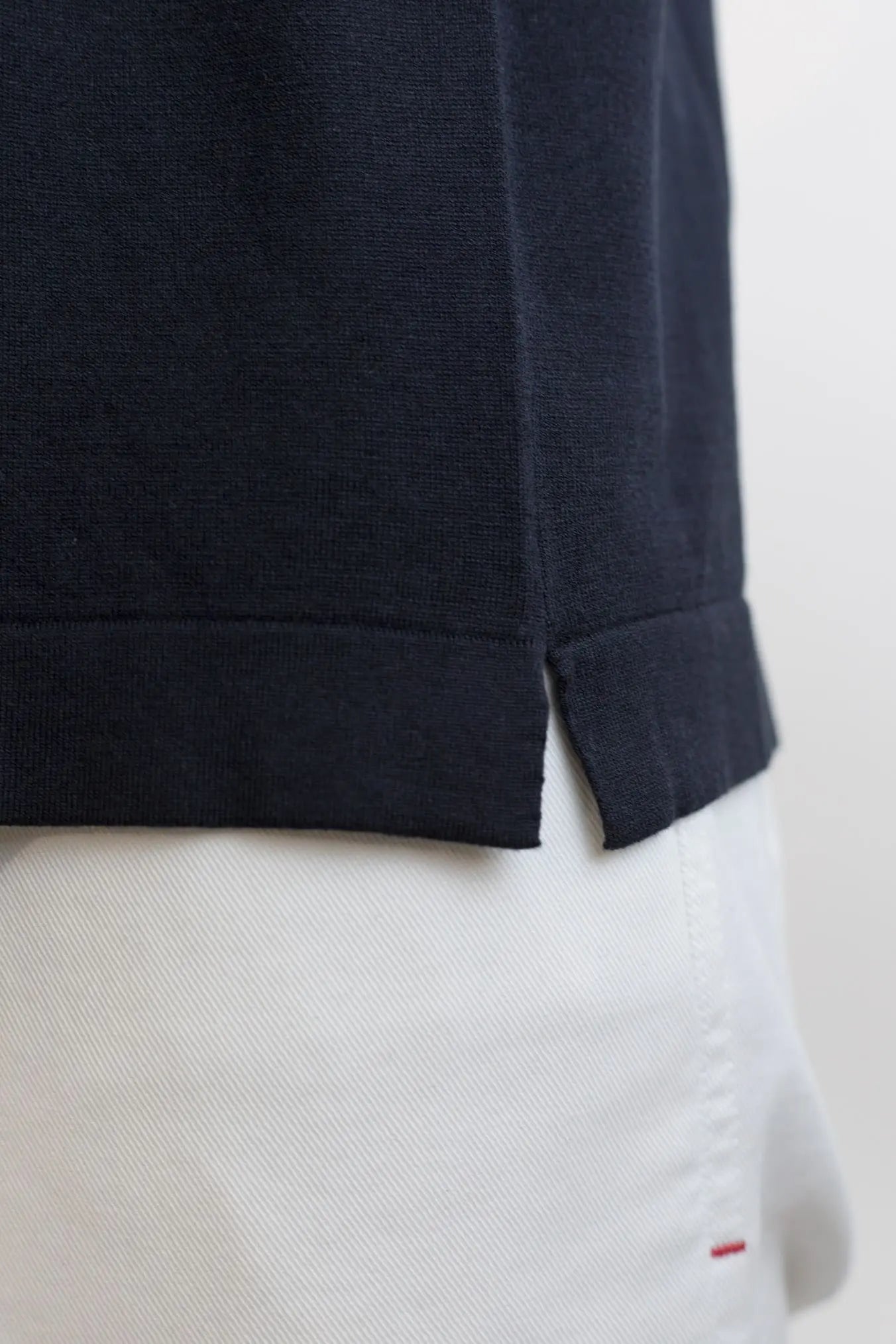 PIACENZA Camicia Jersey Seta Cotone Blu