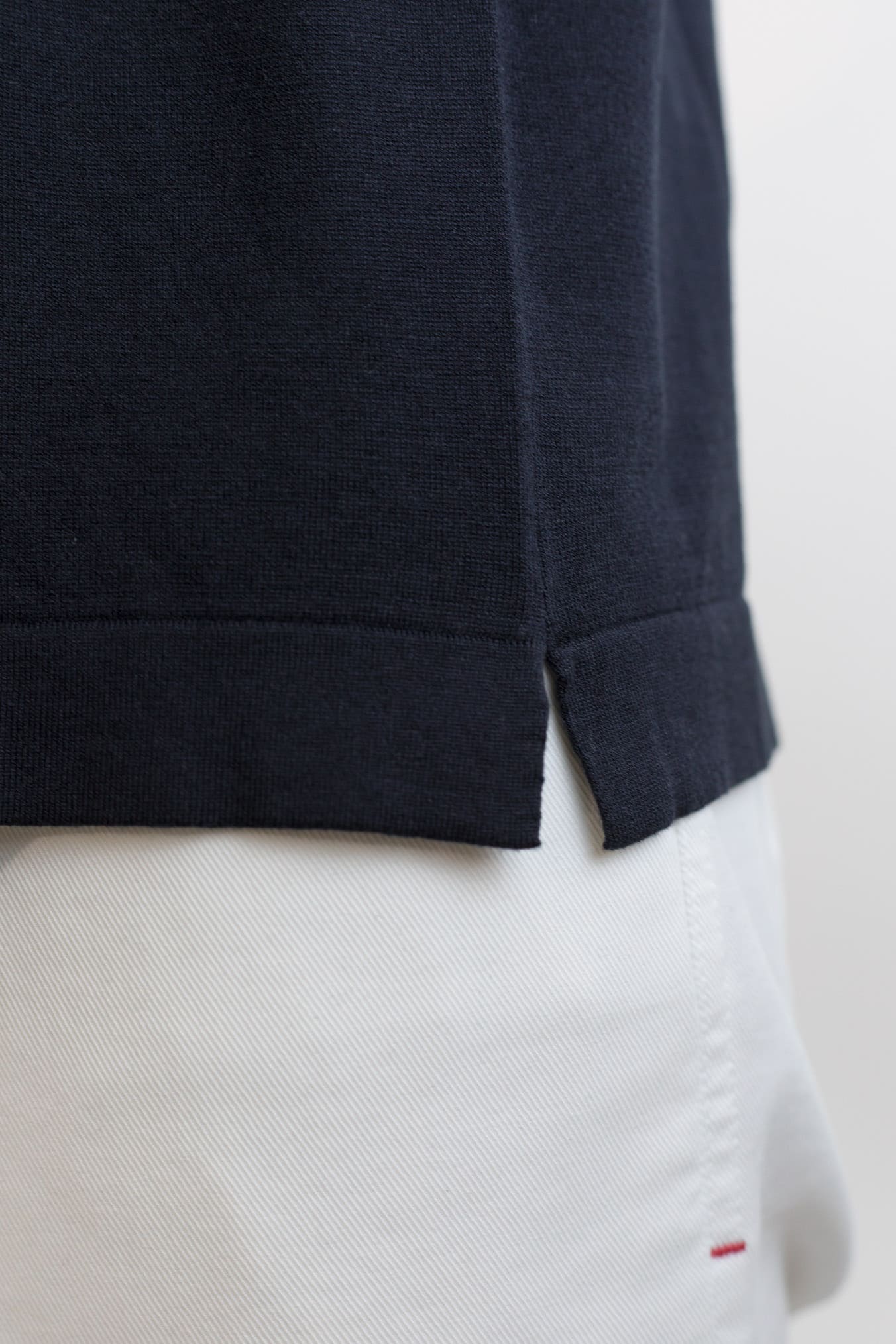 PIACENZA Camicia Jersey Seta Cotone Blu