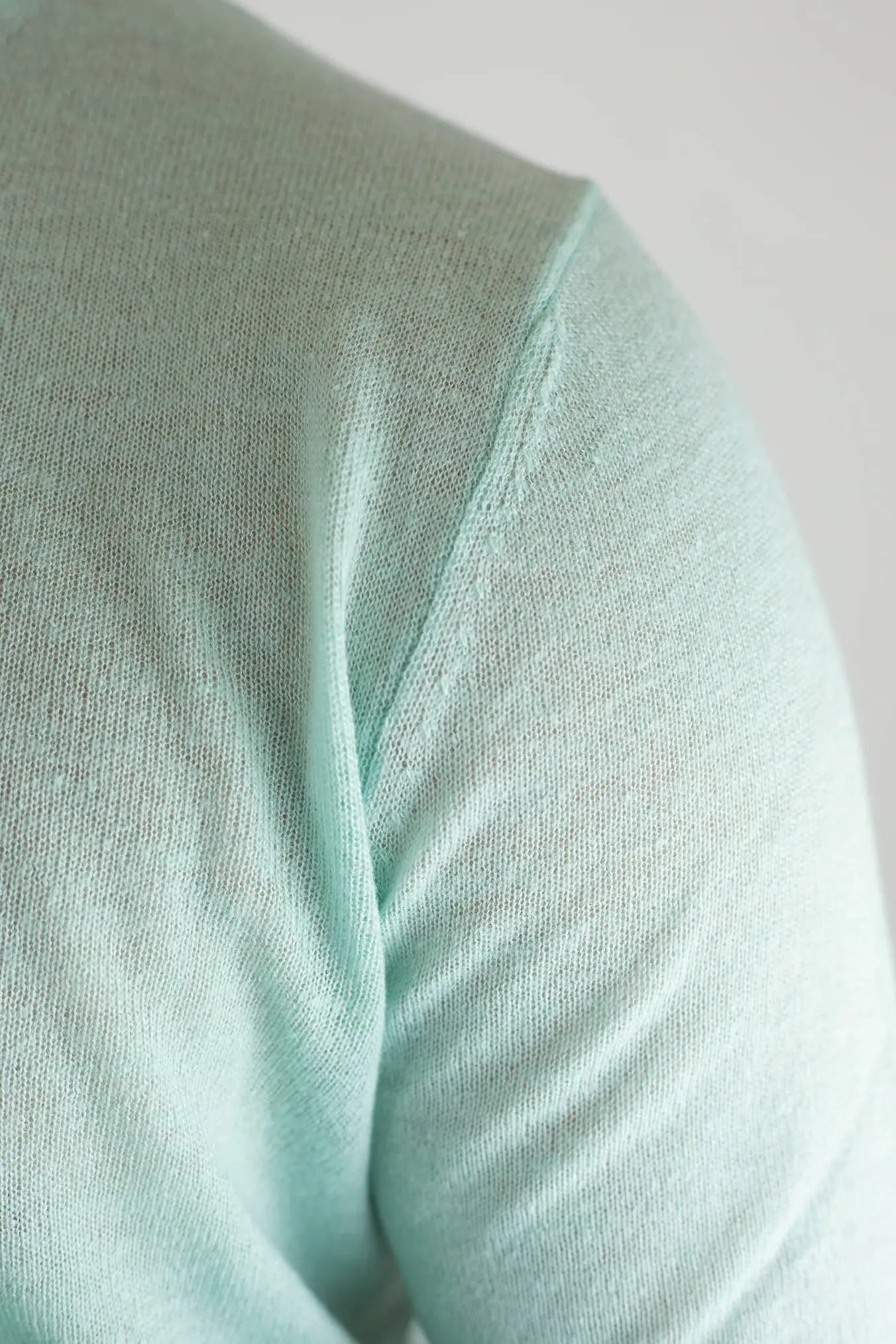 Girocollo Rasato Seta e Cashmere Menta - Guarino Store