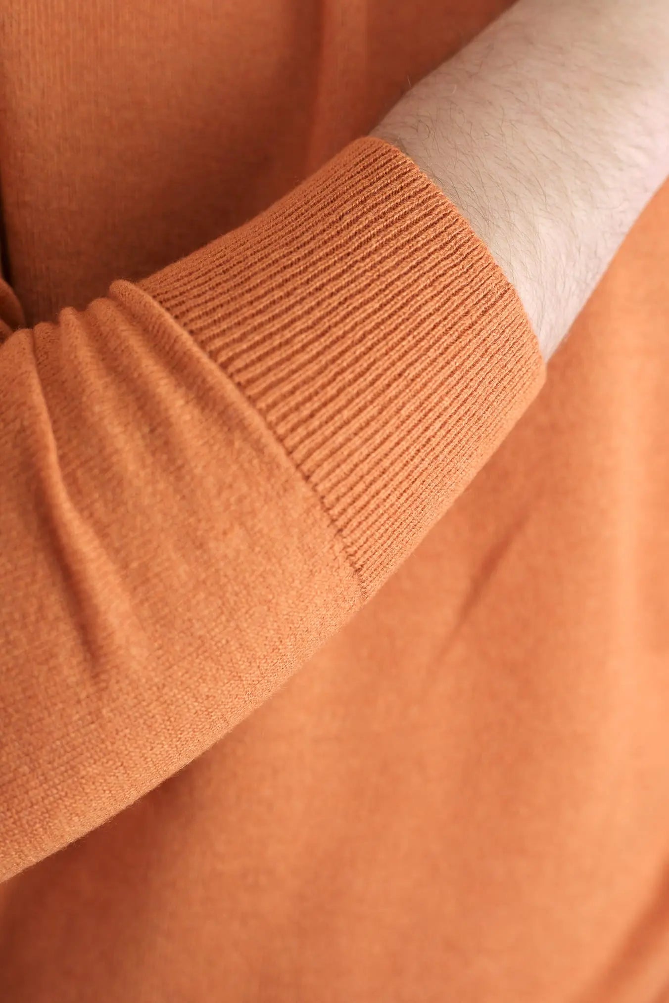 Girocollo Rasato Seta e Cashmere Arancione - Guarino Store