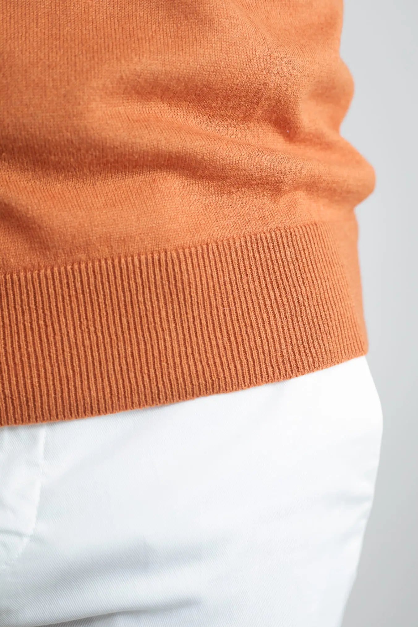 Girocollo Rasato Seta e Cashmere Arancione - Guarino Store