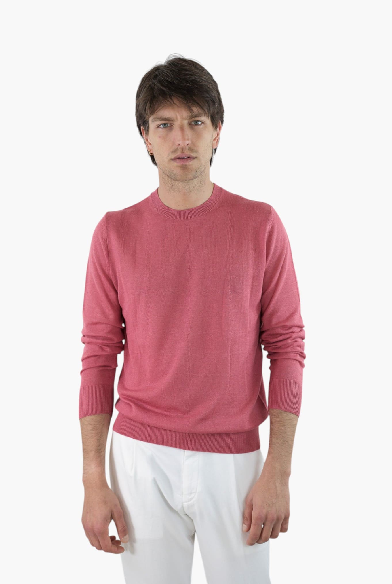 PIACENZA CASHMERE Girocollo Rasato Seta Cashmere Burgundy