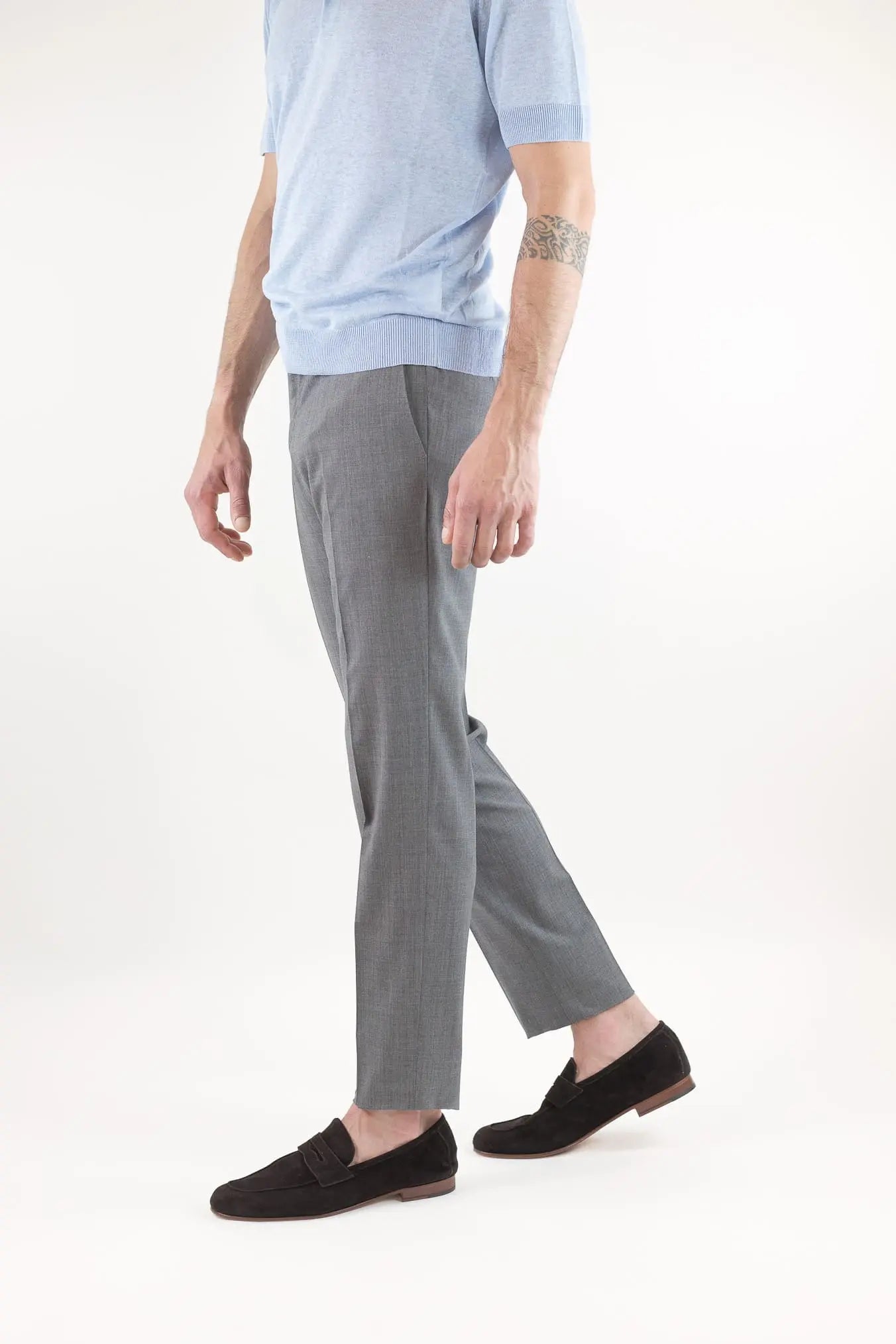 PT Pantaloni Fresco Lana Grigio Medio