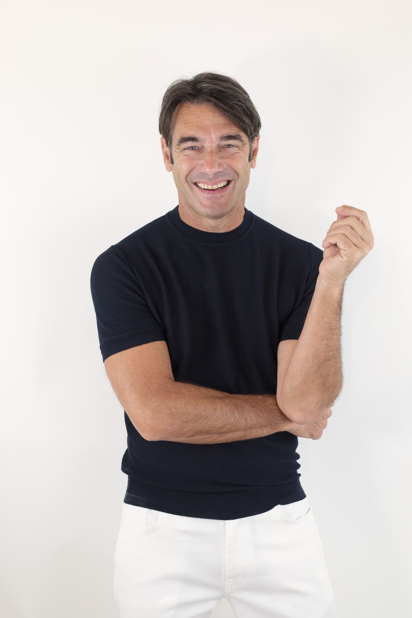 RAKKI' Girocollo Maniche Corte Marlon Brando Blu