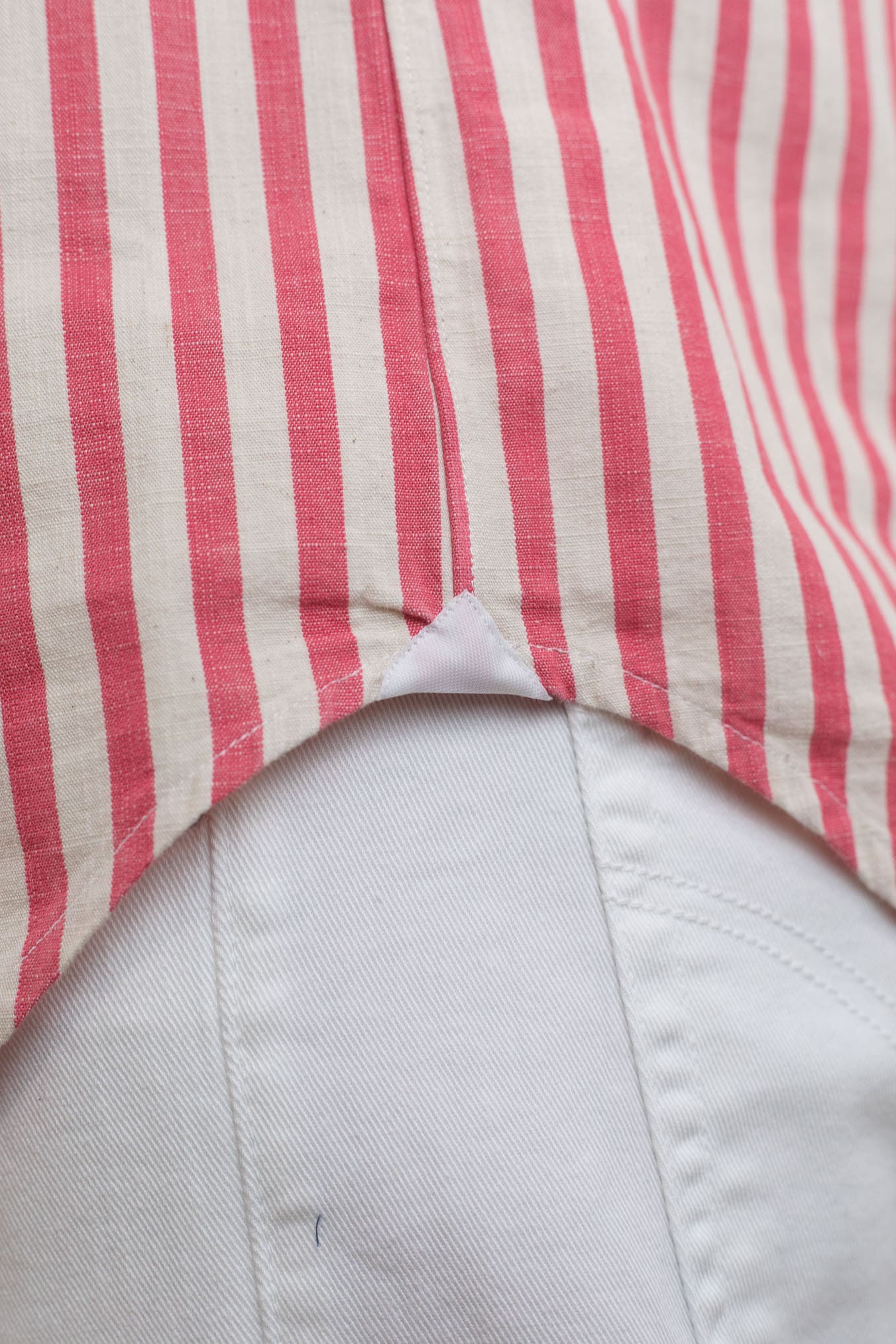 SARTORIO Camicia Texana Washed Cotone Righe Rosse