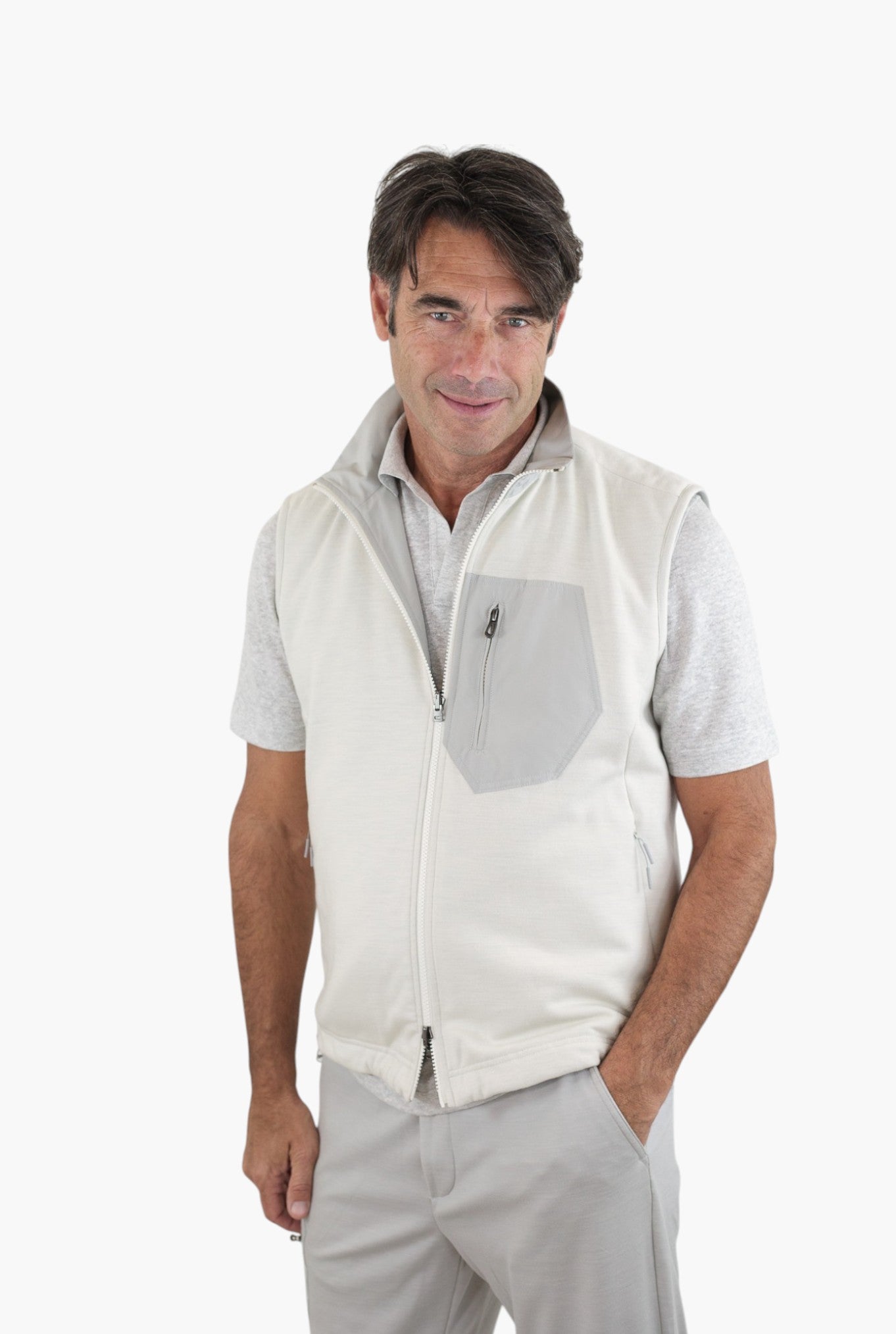 SEASE Gilet Reversibile Padded Explorer Bianco
