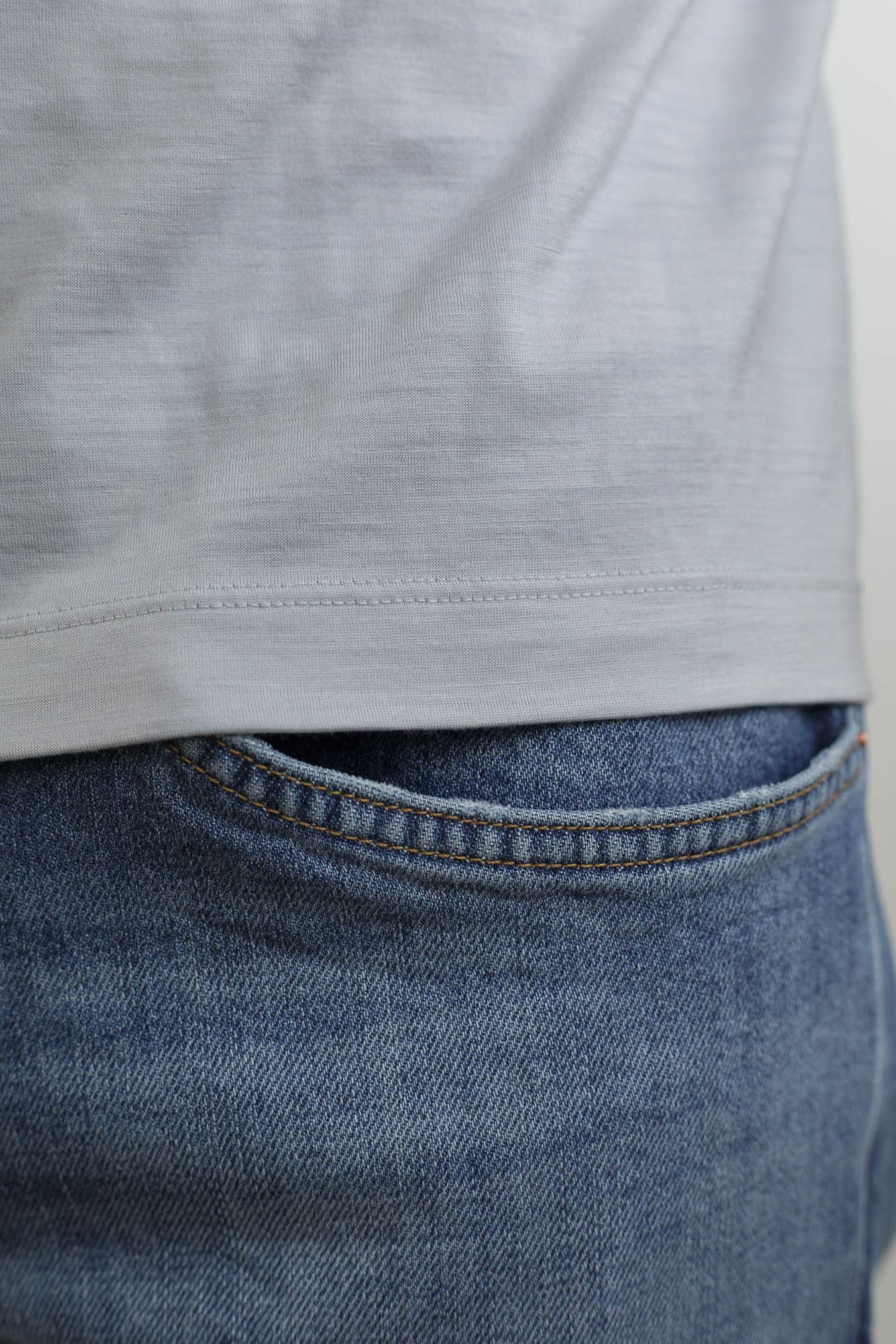 SEASE T-Shirt Runner Maniche Corte Grigio Perla