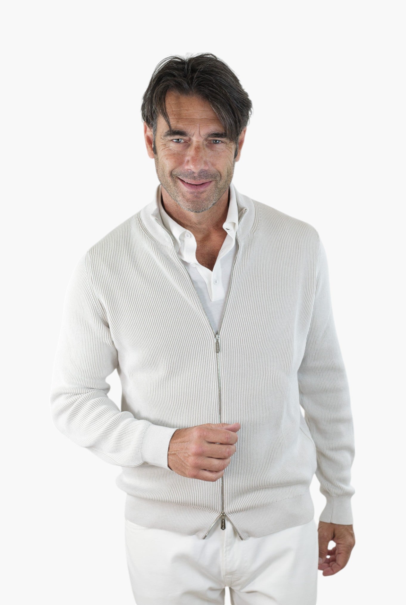 SVEVO PARMA Maglia Full Zip Jersey Cotone