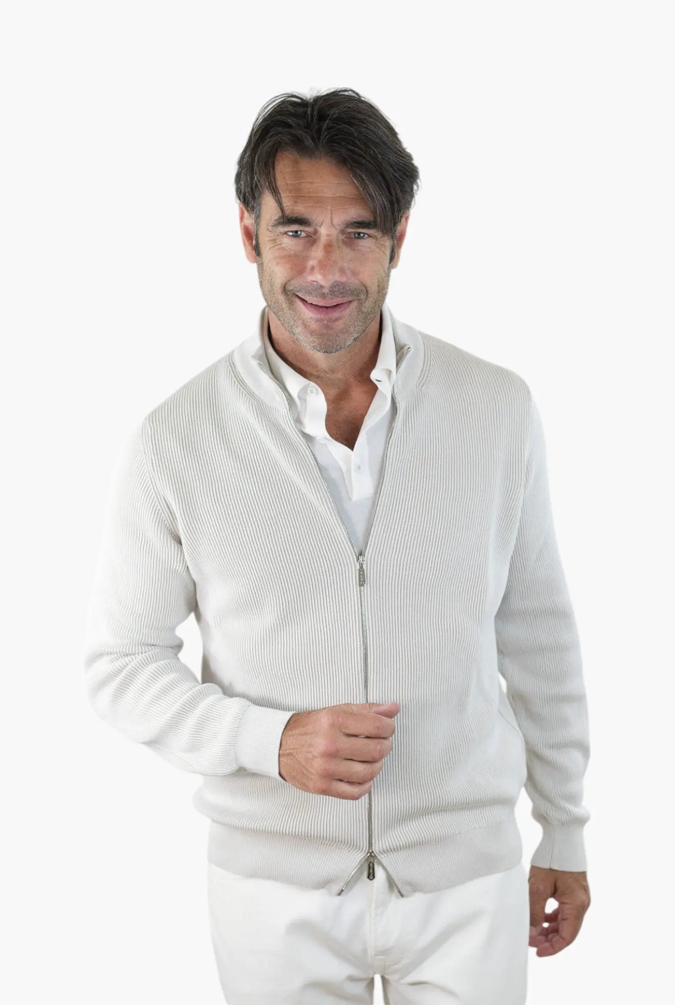 SVEVO PARMA Maglia Full Zip Jersey Cotone
