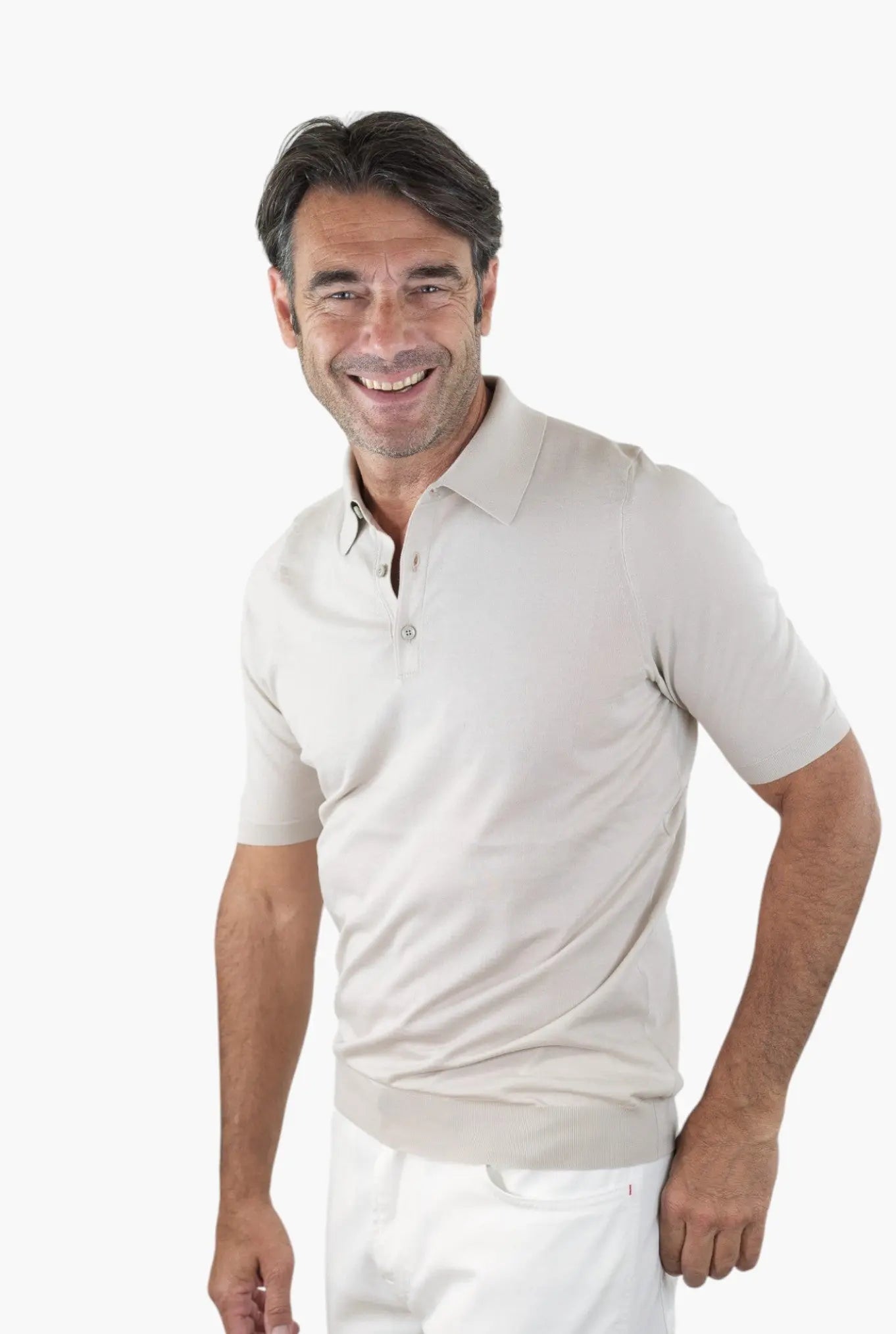 Polo Maniche Corte Cotone Makò Limited Edition Beige - Guarino Store