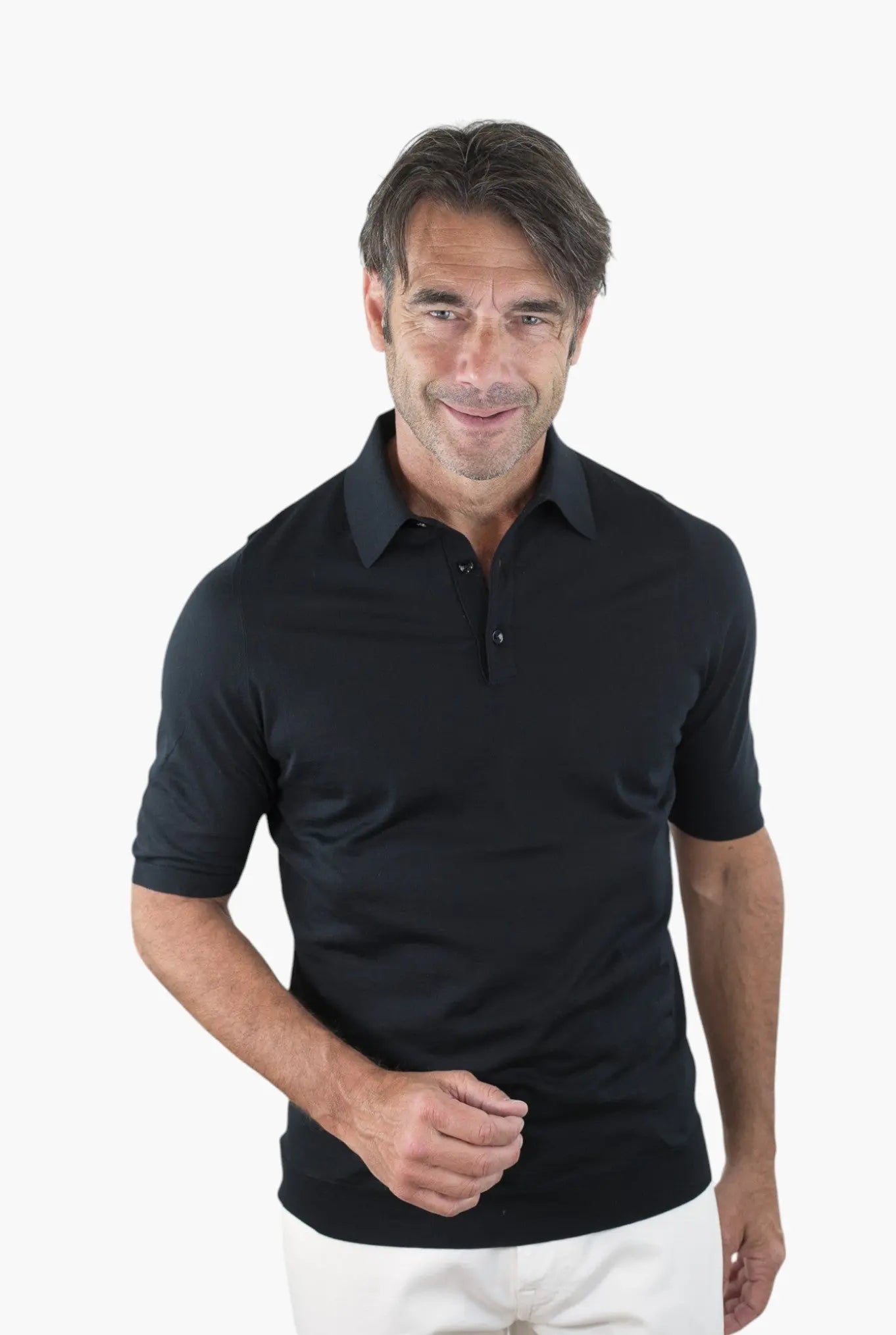 Polo Maniche Corte Cotone Makò Limited Edition Nero - Guarino Store