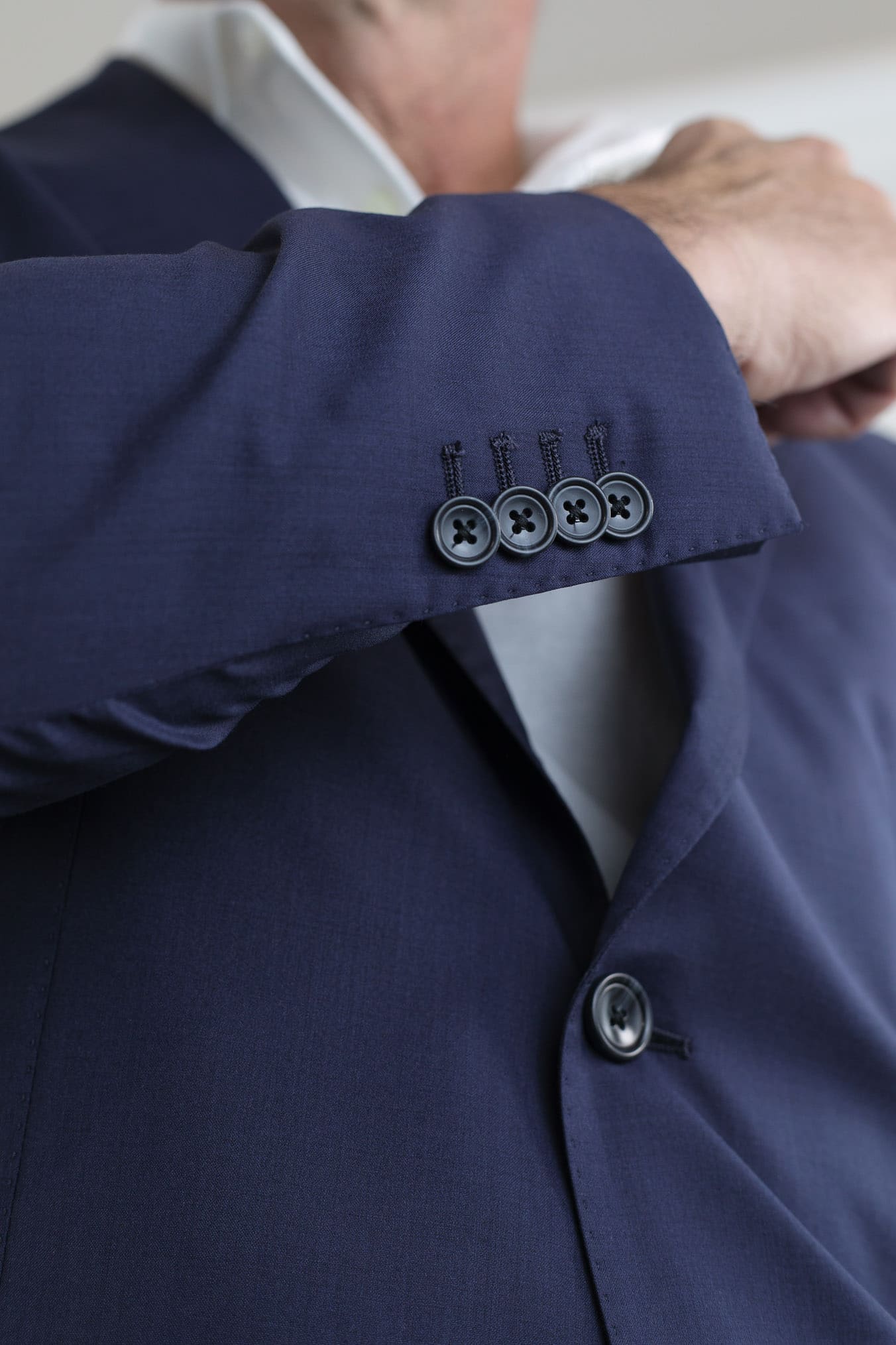 TAGLIATORE Giacca Monopetto Lana Seta Blu