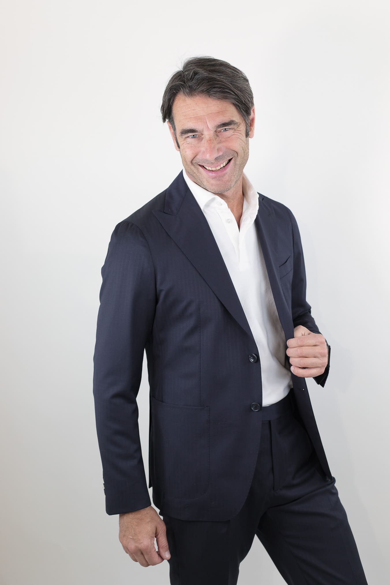 TAGLIATORE Abito Spigato Lana Super 130's Blu