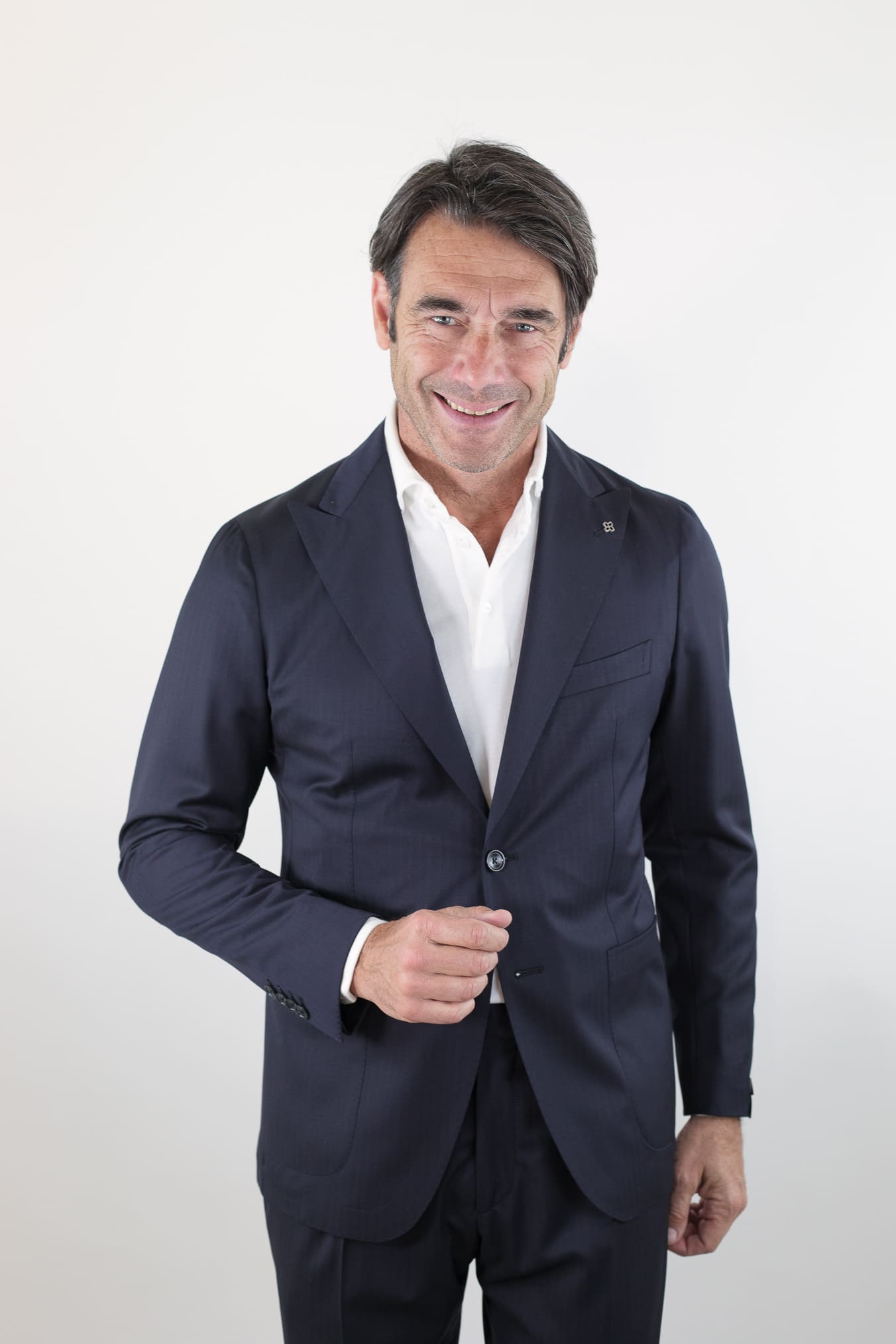 TAGLIATORE Abito Spigato Lana Super 130's Blu