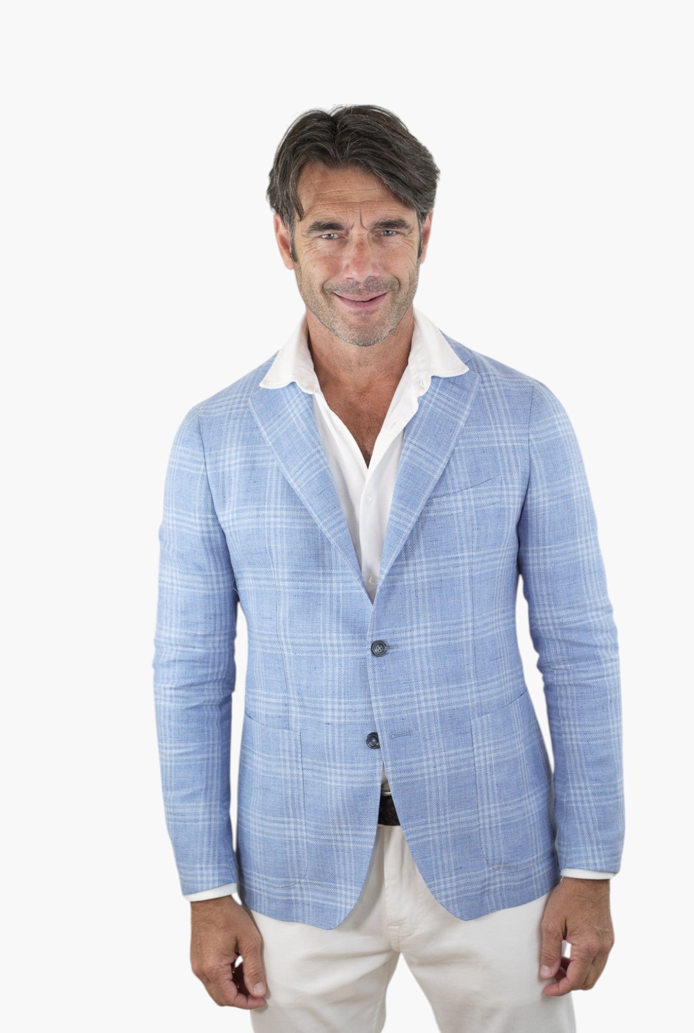 TAGLIATORE Giacca Galles Lino e Lana Celeste