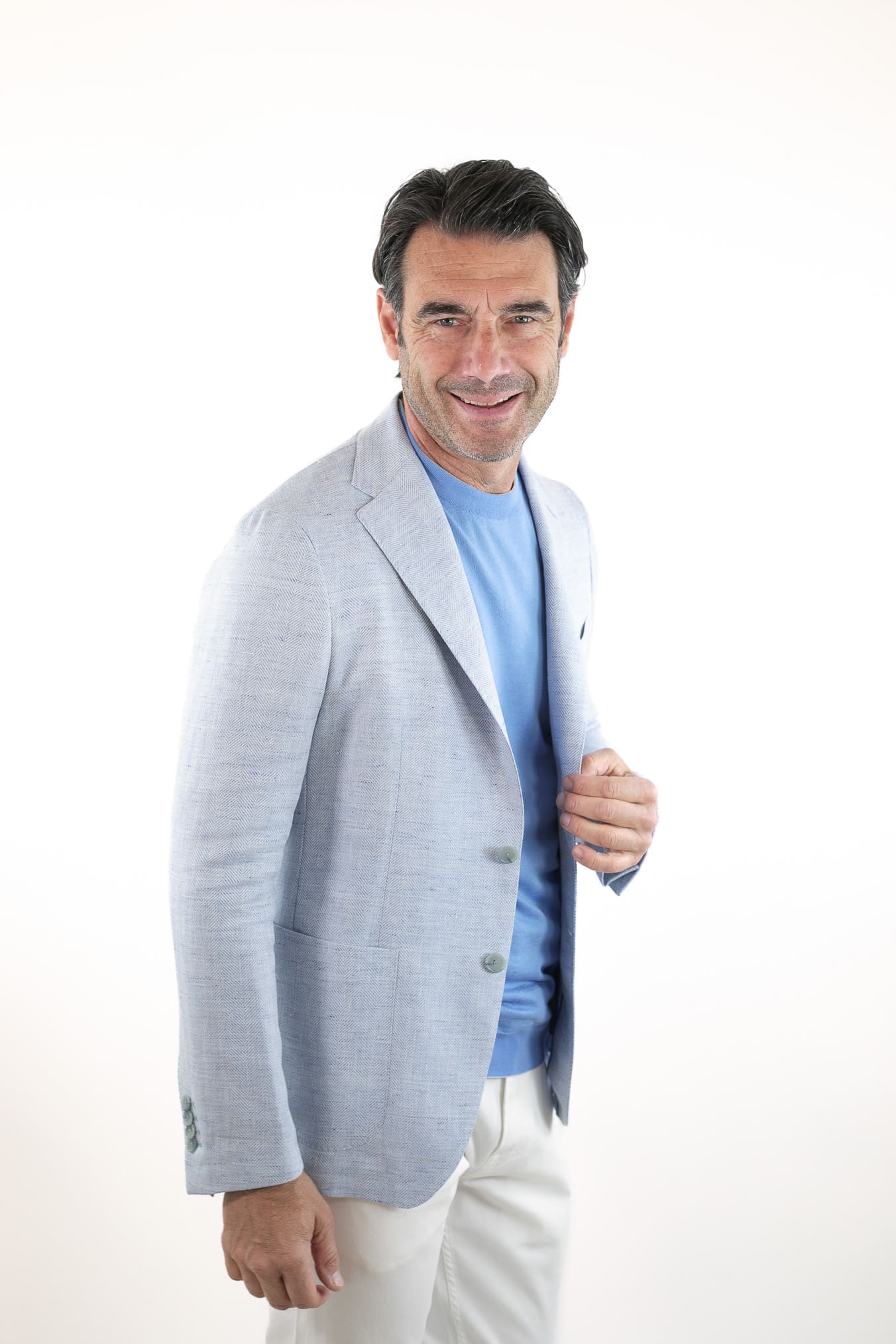 Giacca Spigata Celeste - Guarino Store