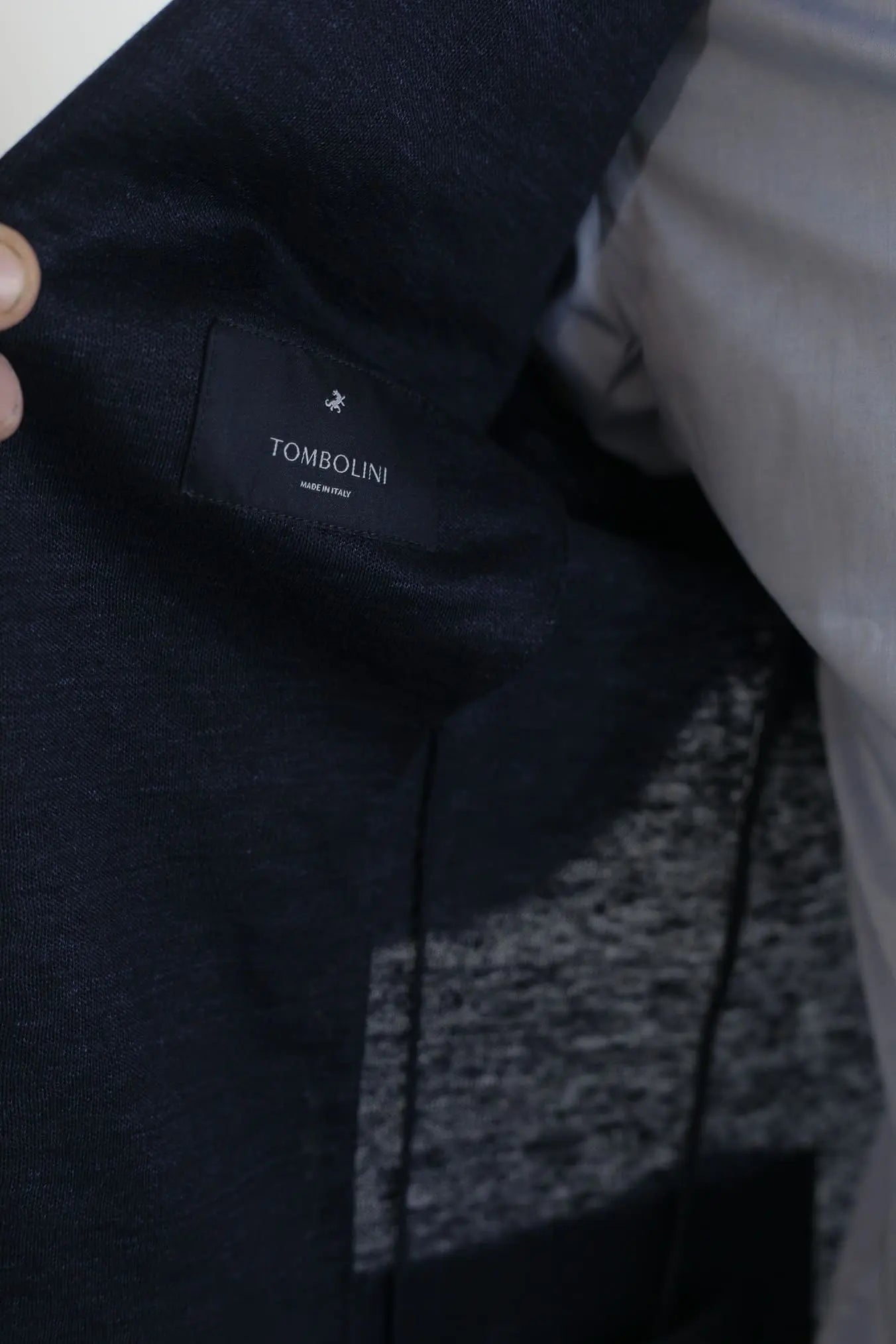 TOMBOLINI Giacca Jersey Lino Blu Zero Gravity