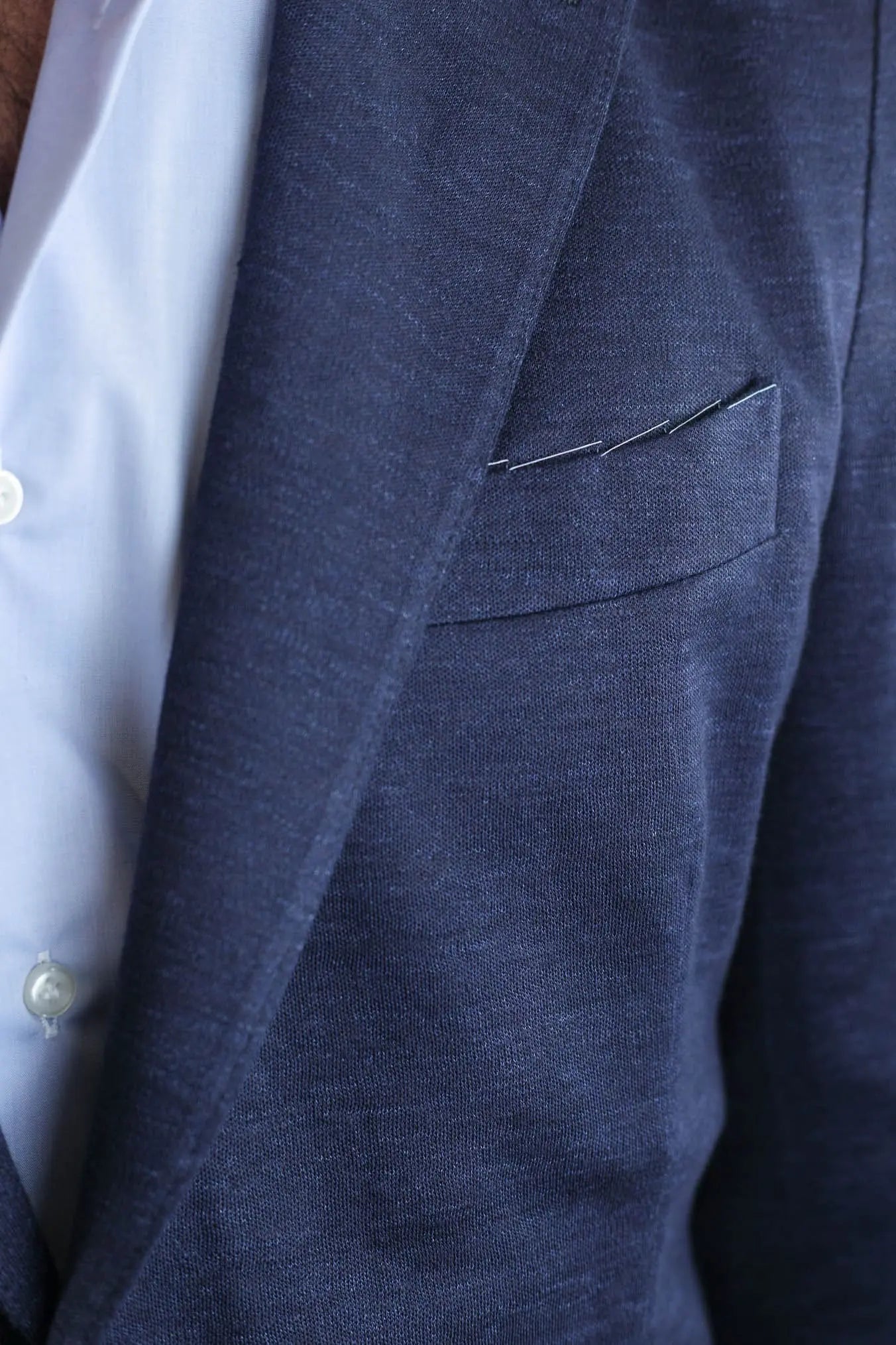 TOMBOLINI Giacca Jersey Lino Blu Zero Gravity