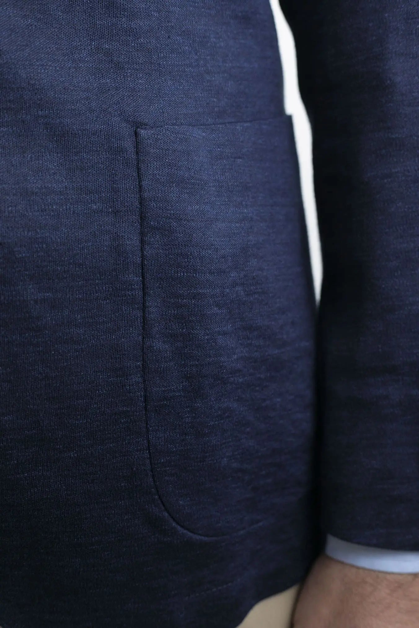 TOMBOLINI Giacca Jersey Lino Blu Zero Gravity