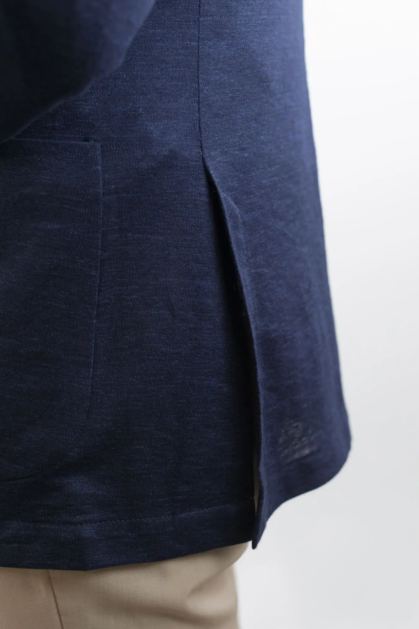 TOMBOLINI Giacca Jersey Lino Blu Zero Gravity