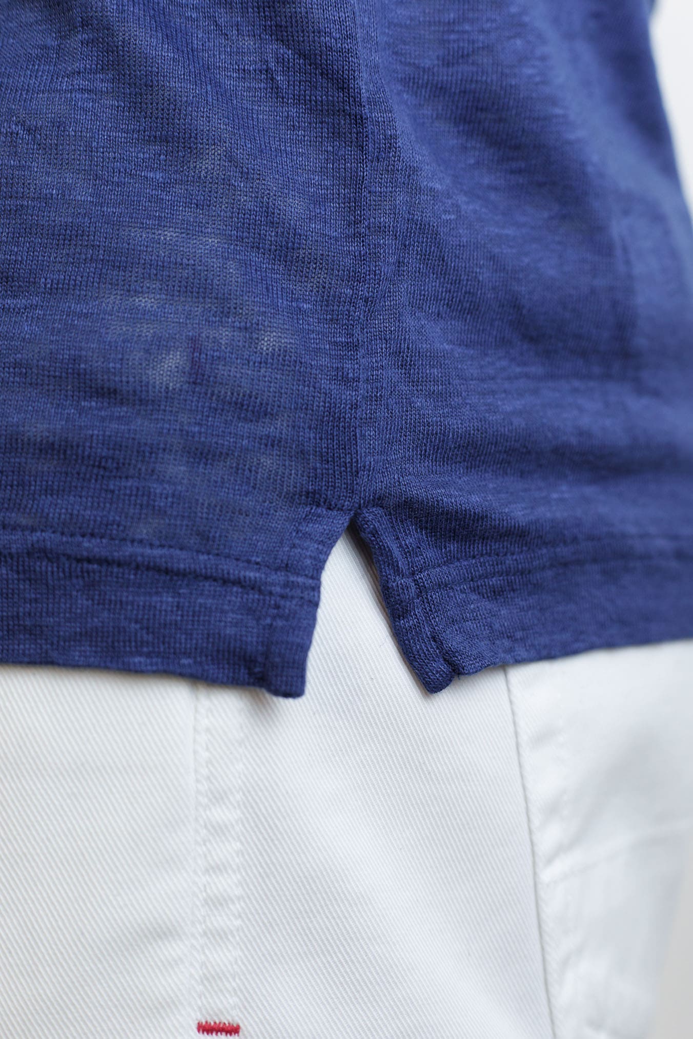 BARBA Polo Maniche Lunghe Jersey Lino Bluette