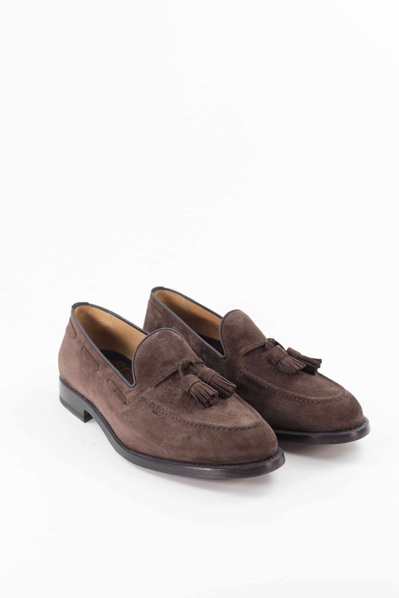 BARRETT Mocassini con Nappine Suede Testa Moro
