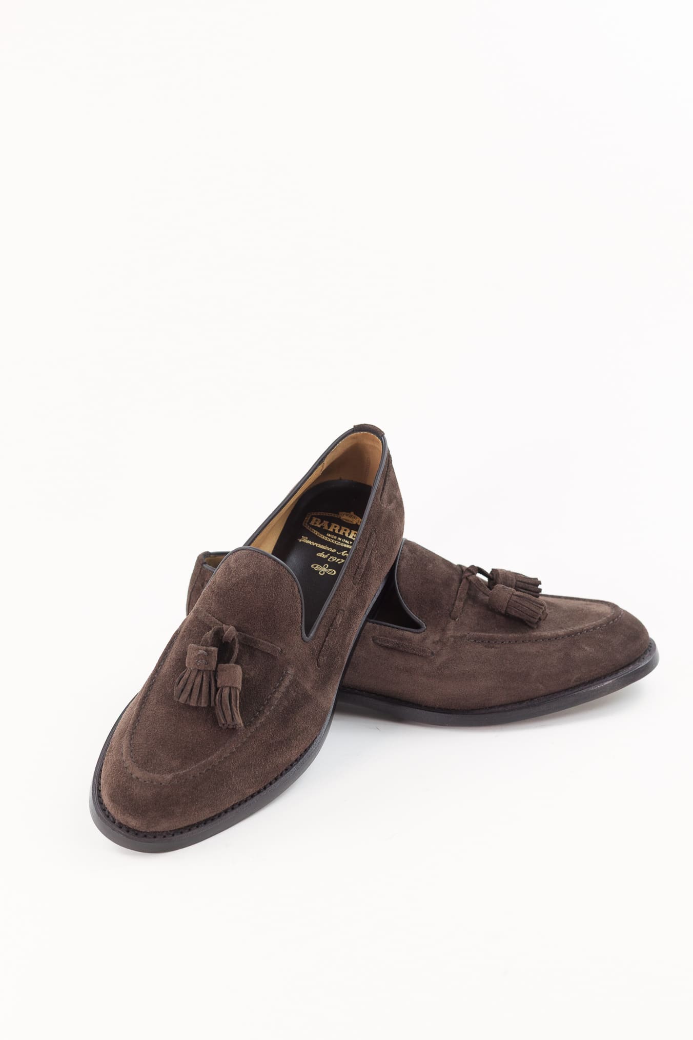 BARRETT Mocassini con Nappine Suede Testa Moro