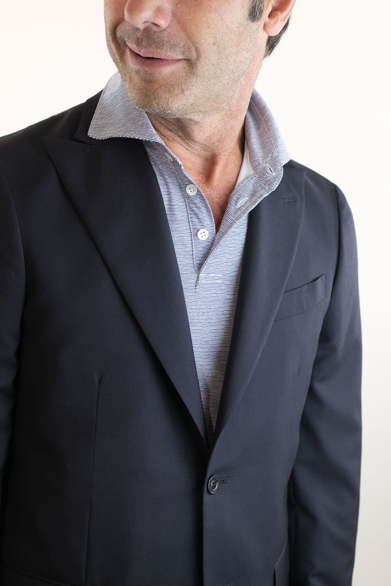 BOGLIOLI Abito Fresco Lana Blu Scuro