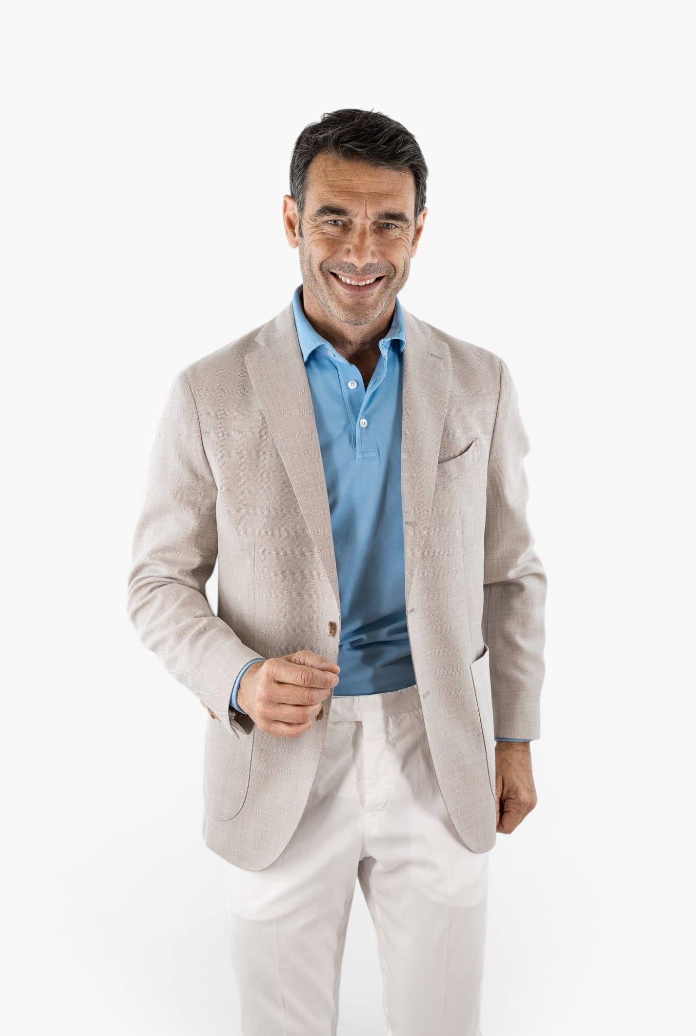 BOGLIOLI Giacca "K-Jacket" Hopsack Fresco Lana Beige