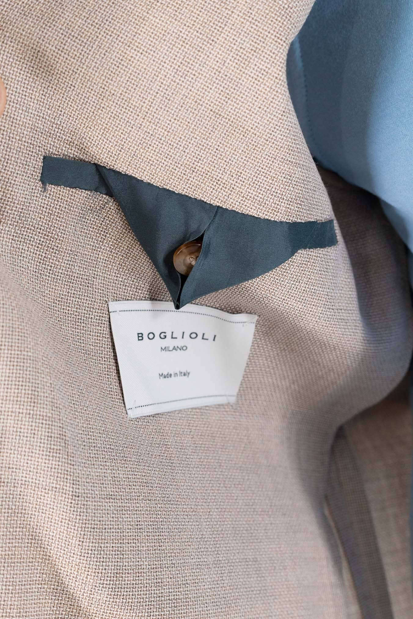 BOGLIOLI Giacca "K-Jacket" Hopsack Fresco Lana Beige