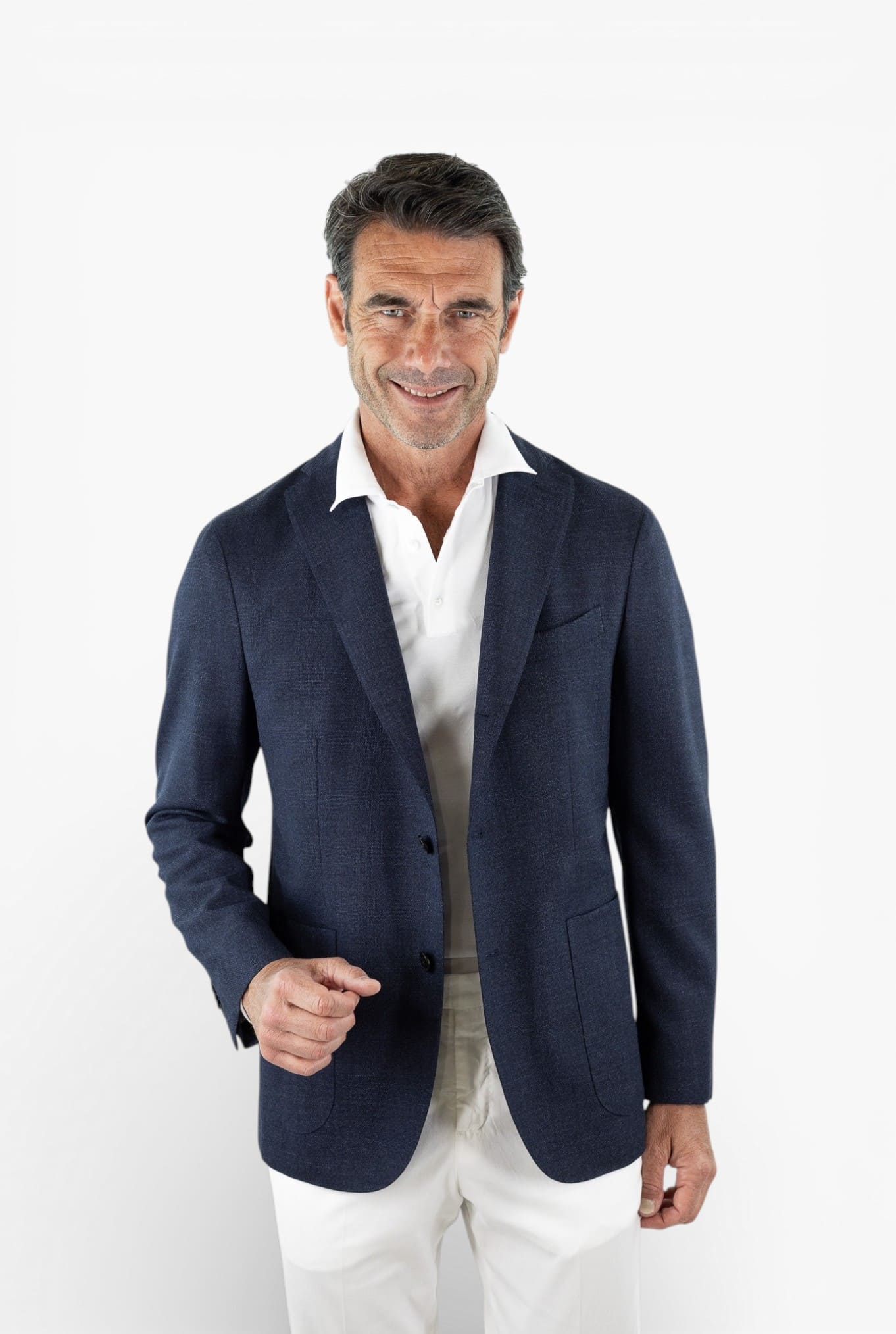 BOGLIOLI Giacca "K-Jacket" Hopsack Fresco Lana Blu