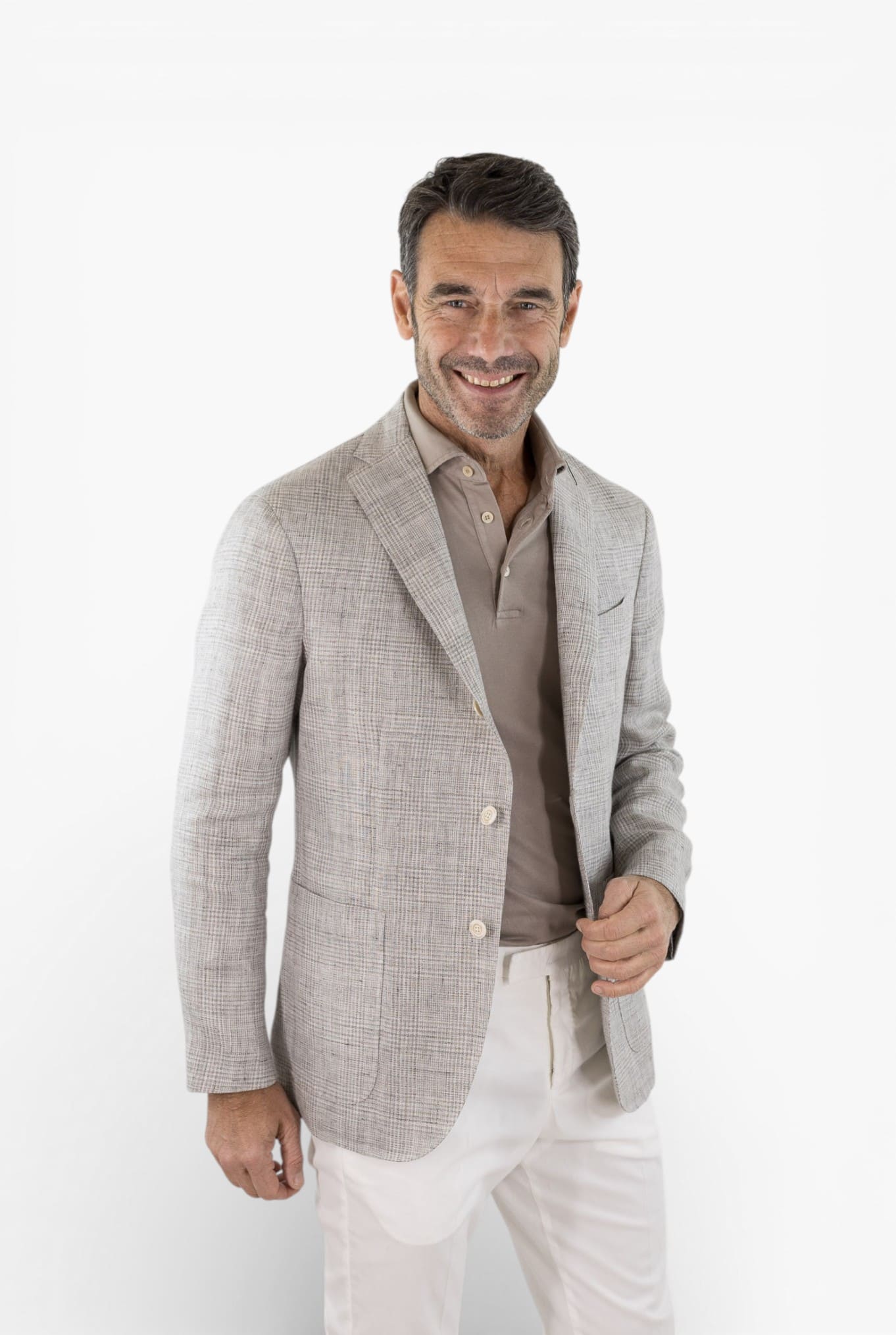 BOGLIOLI Giacca "K-Jacket" Principe Galles Tortora