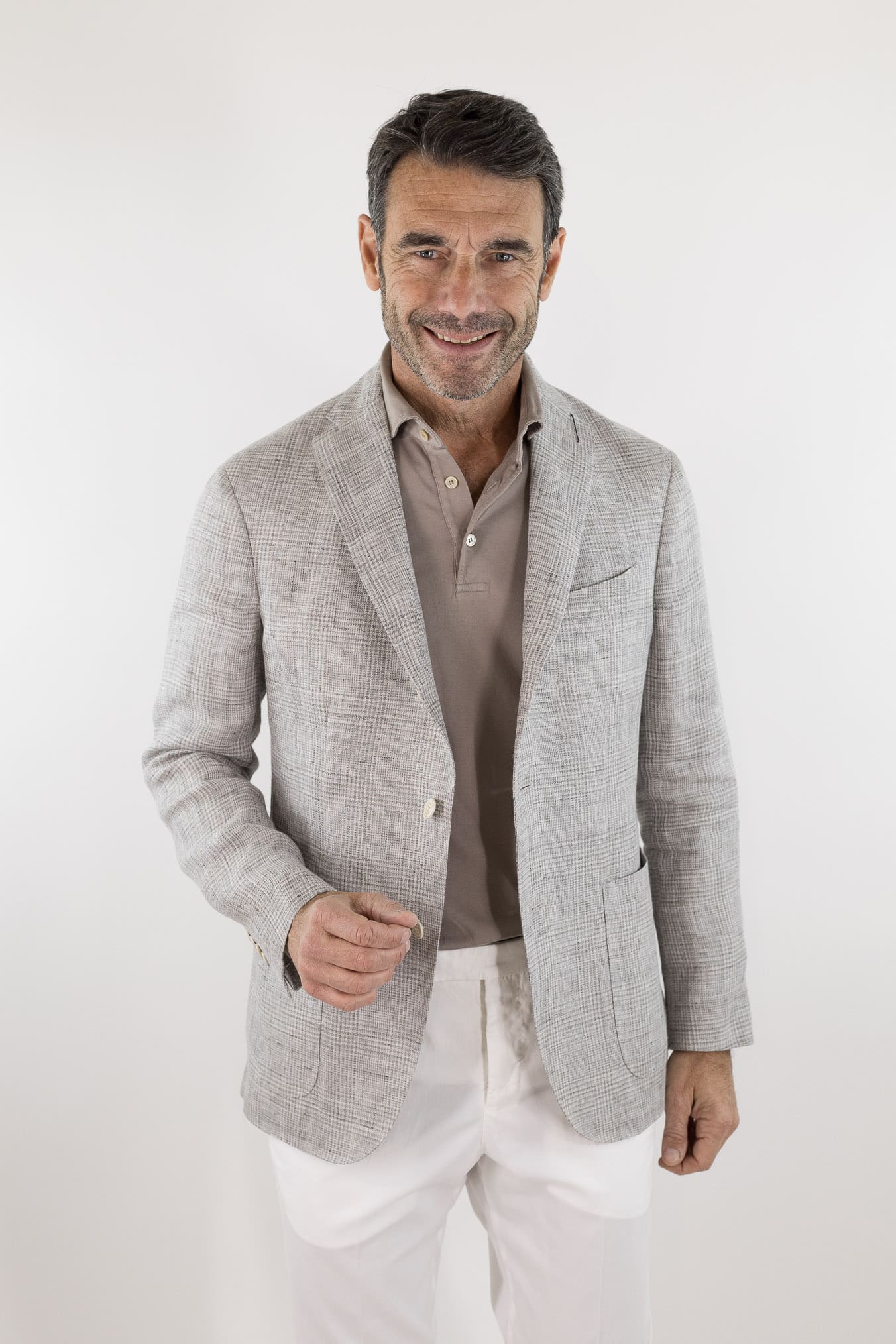 BOGLIOLI Giacca "K-Jacket" Principe Galles Tortora